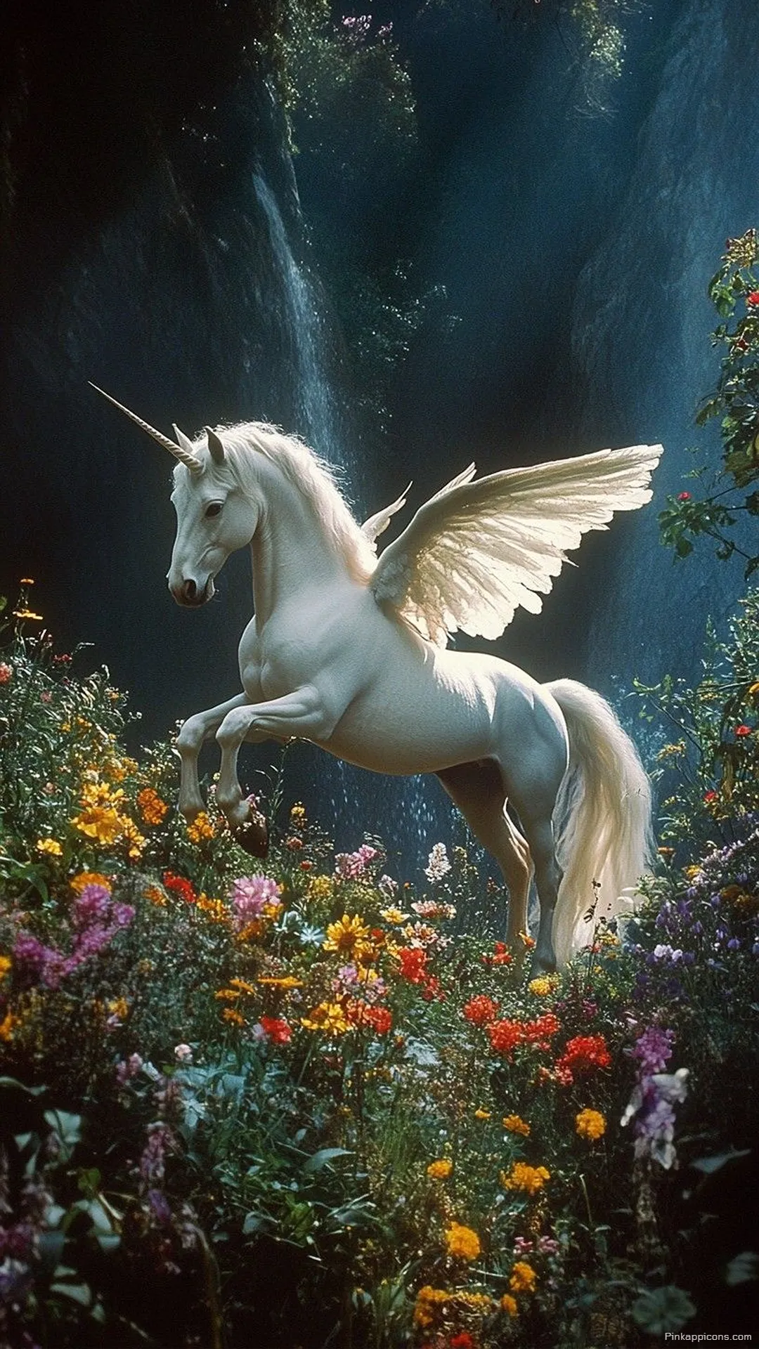 Enchanted Waterfall Unicorn Wallpaper – Dreamy Nature iPhone Wallpaper Enchanted Waterfall Unicorn Wallpaper – Dreamy Nature iPhone Wallpaper.