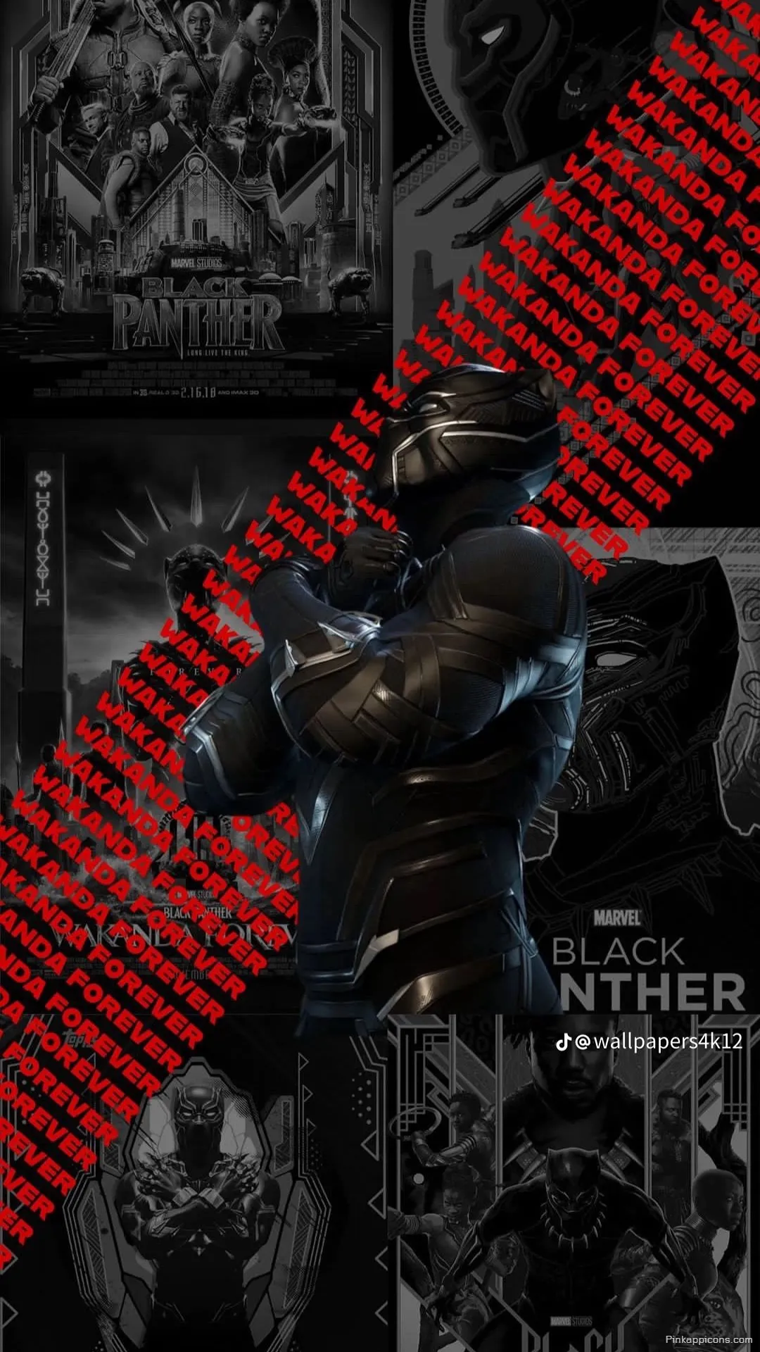 Epic Black Panther Movie Poster Collage Wallpaper for iPhone Epic Black Panther Movie Poster Collage Wallpaper for iPhone.