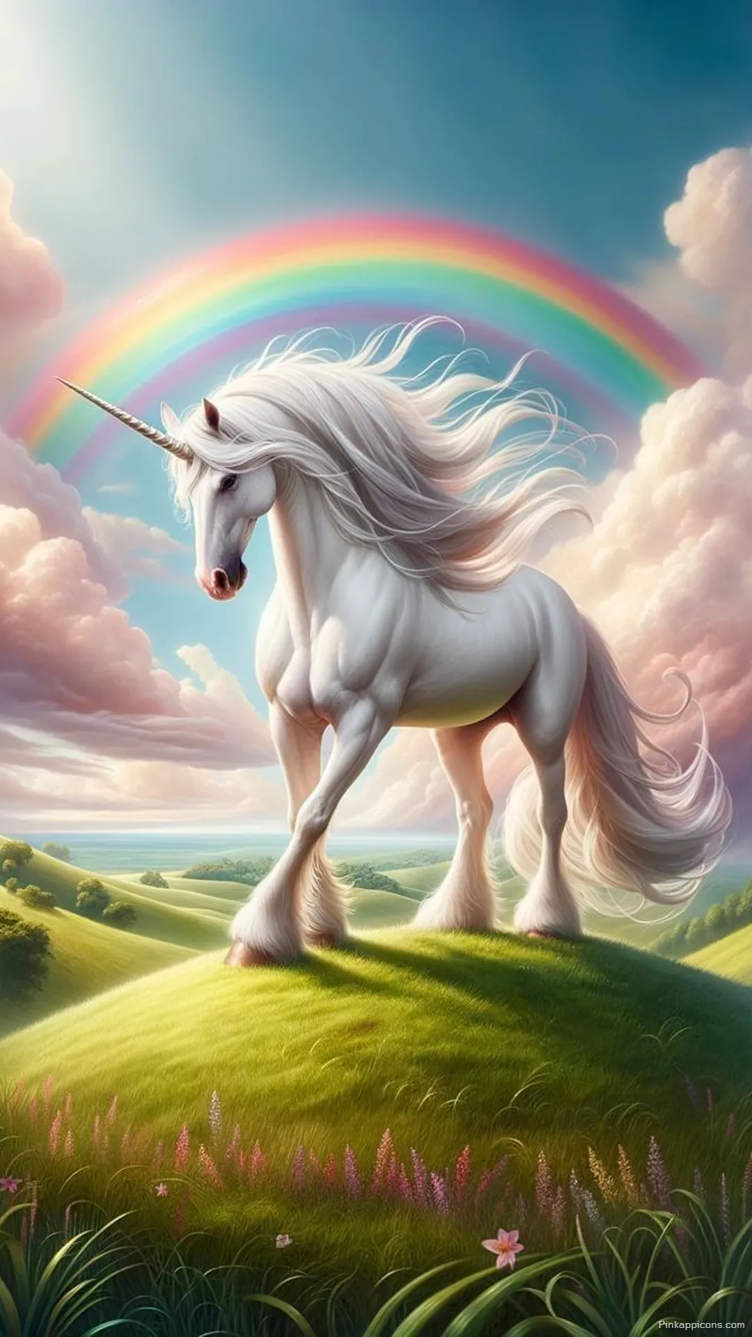Graceful Unicorn Landscape Wallpaper – Enchanting Fantasy iPhone Wallpaper Graceful Unicorn Landscape Wallpaper – Enchanting Fantasy iPhone Wallpaper.