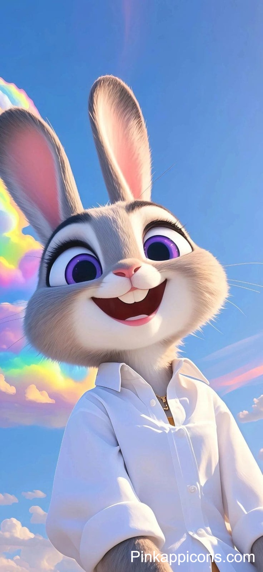 Happy Rainbow Bunny Cartoon Wallpaper – Fun Wallpapers for iPhone Happy Rainbow Bunny Cartoon Wallpaper – Fun Wallpapers for iPhone.