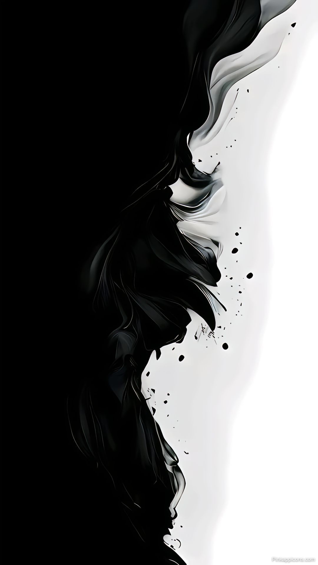 Harmoni Kontras Wallpaper Hitam Putih dengan Aliran Abstrak yang Elegan Harmoni Kontras Wallpaper Hitam Putih dengan Aliran Abstrak yang Elegan
