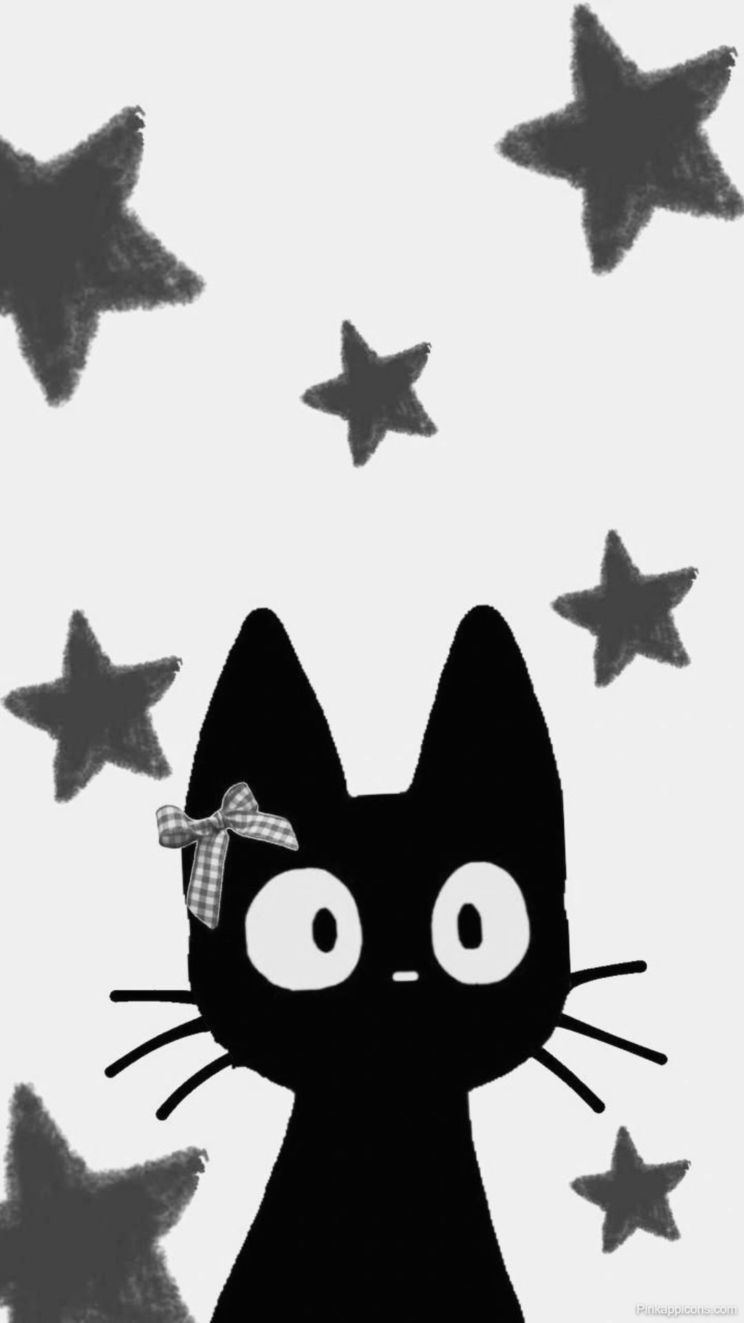 Kucing Lucu di Tengah Bintang Wallpaper Hitam Putih yang Menggemaskan Kucing Lucu di Tengah Bintang Wallpaper Hitam Putih yang Menggemaskan