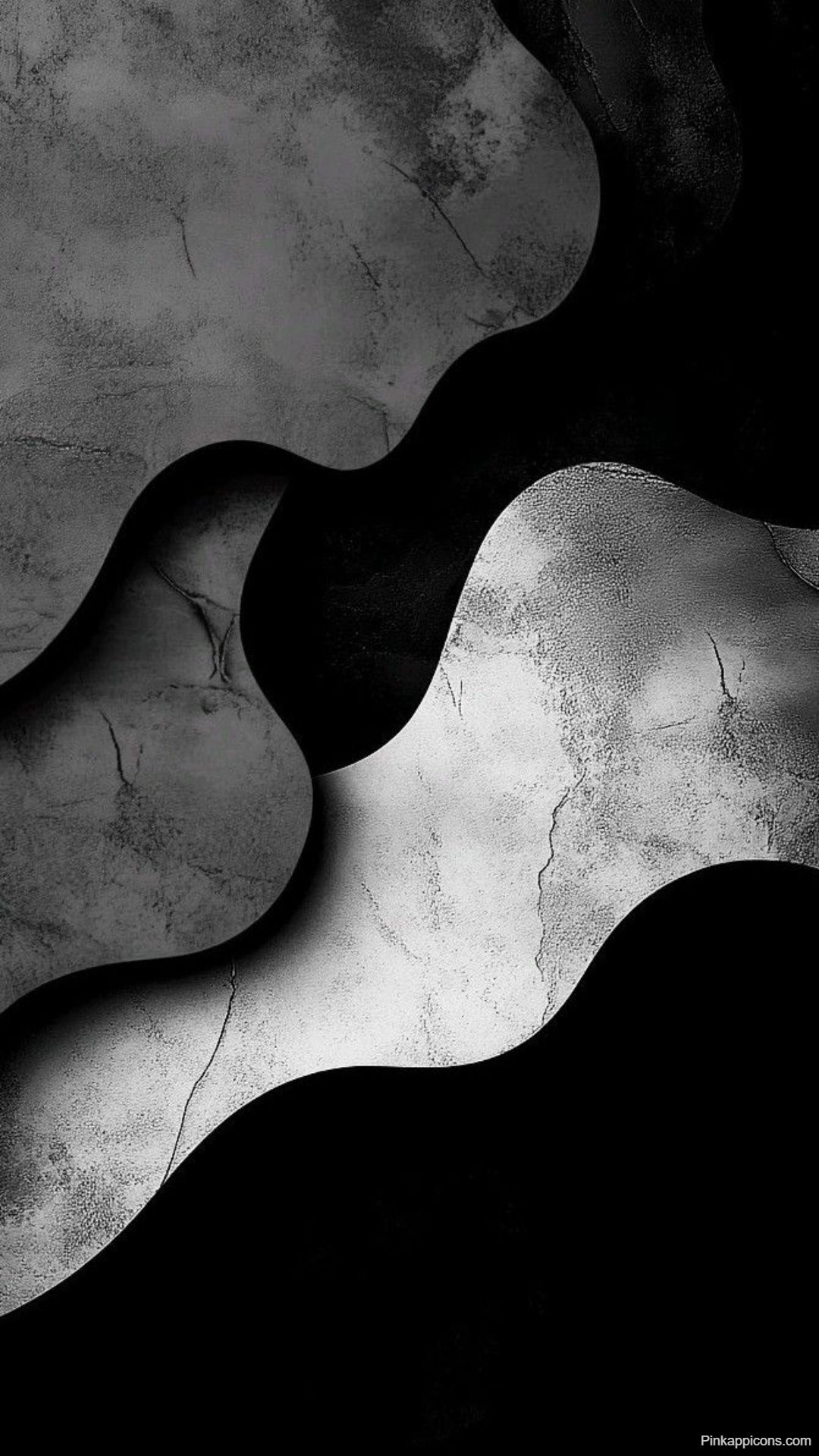 Lengkungan Tekstur Wallpaper Hitam Putih Abstrak dengan Detail Retakan Lengkungan Tekstur Wallpaper Hitam Putih Abstrak dengan Detail Retakan
