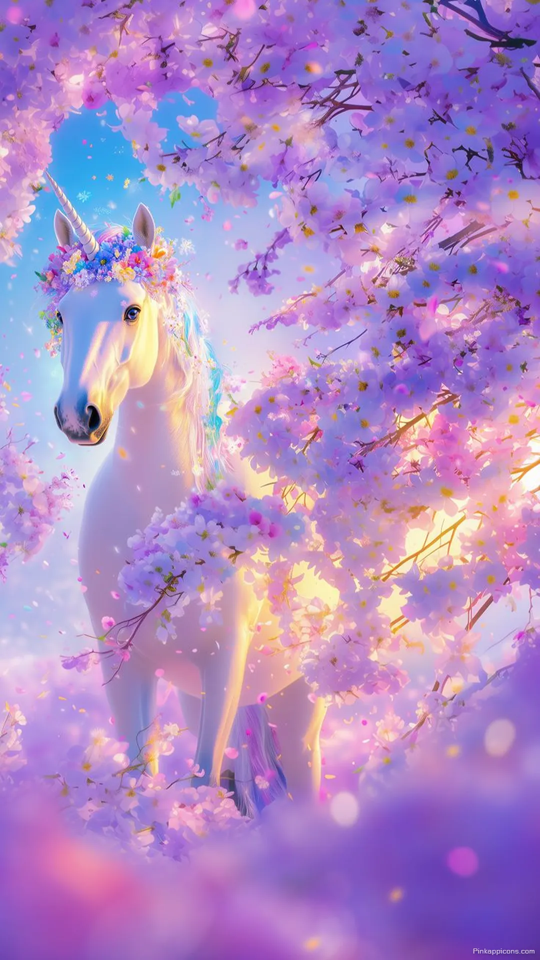 Magical Cherry Blossom Unicorn Wallpaper Dreamy Floral Phone Background Magical Cherry Blossom Unicorn Wallpaper Dreamy Floral Phone Background.