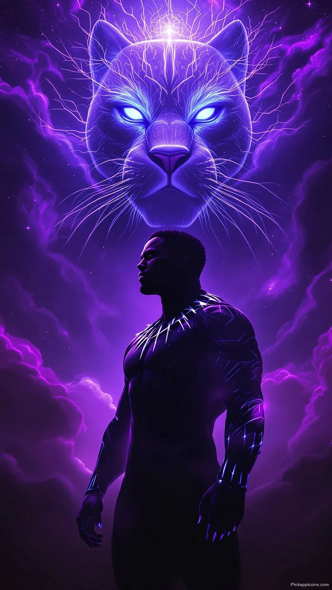 Majestic Black Panther Spirit Cartoon Wallpaper for iPhone Majestic Black Panther Spirit Cartoon Wallpaper for iPhone.