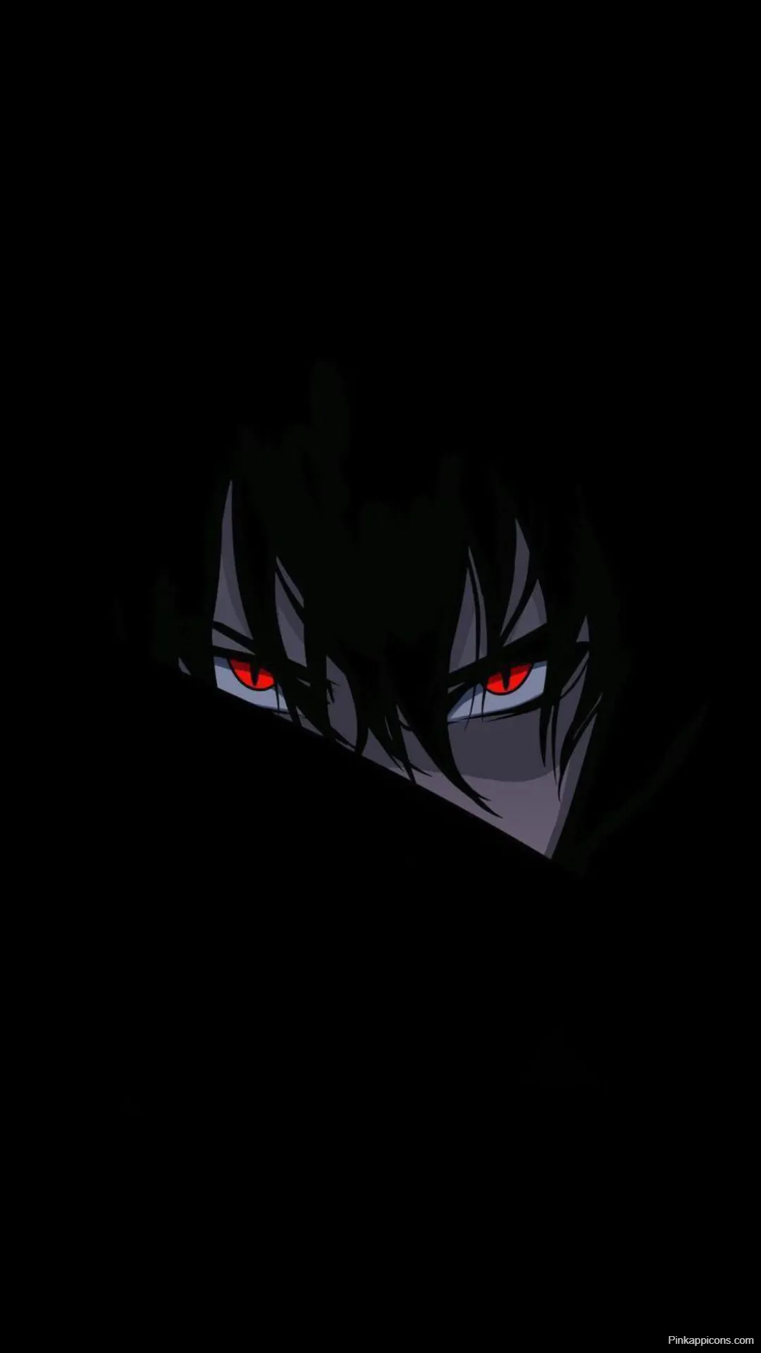 Menacing Red Anime Eyes Dark Black Wallpapers [4K, HD]