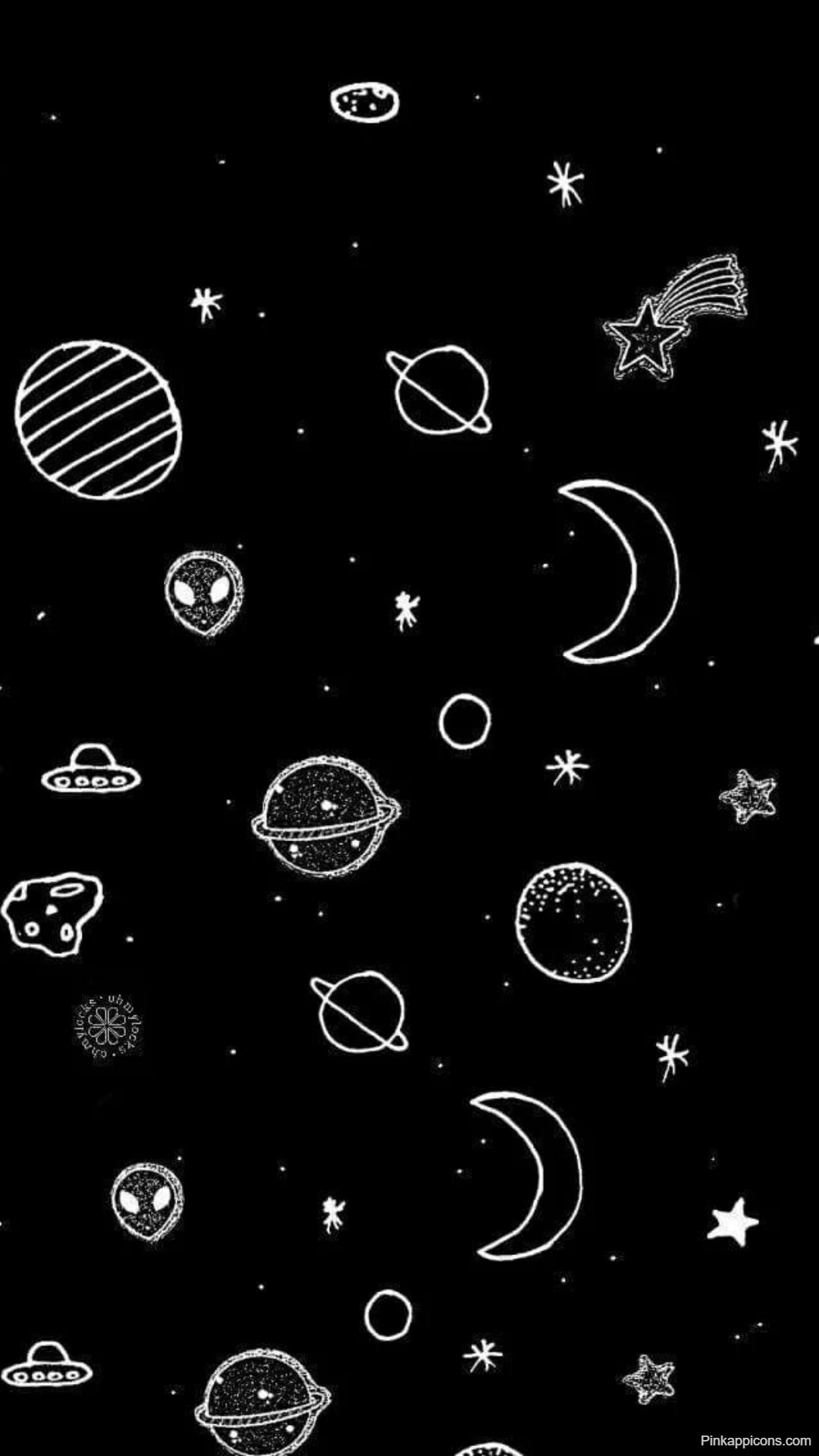 Petualangan Kosmik Doodle Luar Angkasa dalam Wallpaper Hitam Putih Petualangan Kosmik Doodle Luar Angkasa dalam Wallpaper Hitam Putih