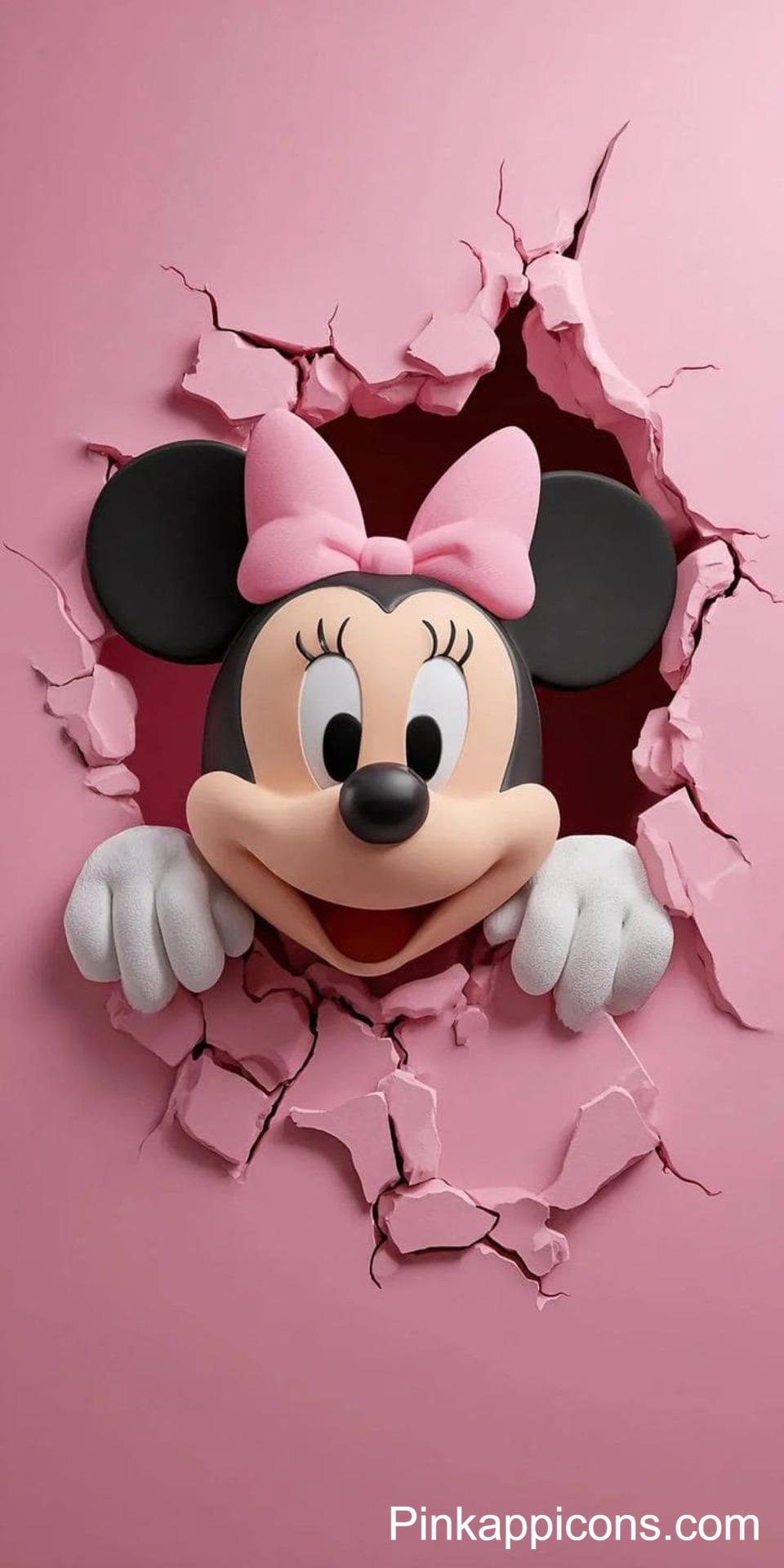 Pink Wall Minnie Mouse Cartoon Wallpaper – Fun Animated Phone Background Pink Wall Minnie Mouse Cartoon Wallpaper – Fun Animated Phone Background.