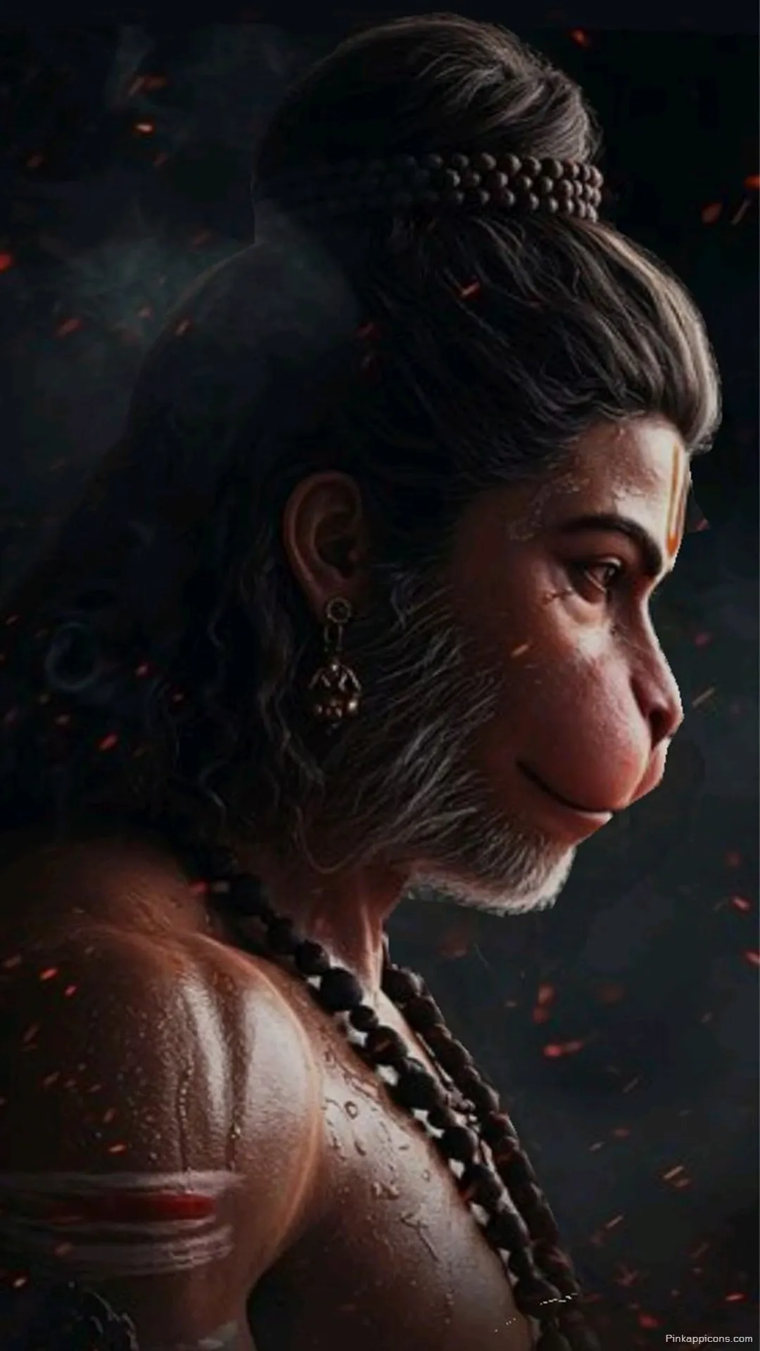Powerful Lord Hanuman Ji Wallpaper for iPhone – Dark Mystical Art Powerful Lord Hanuman Ji Wallpaper for iPhone – Dark Mystical Art
