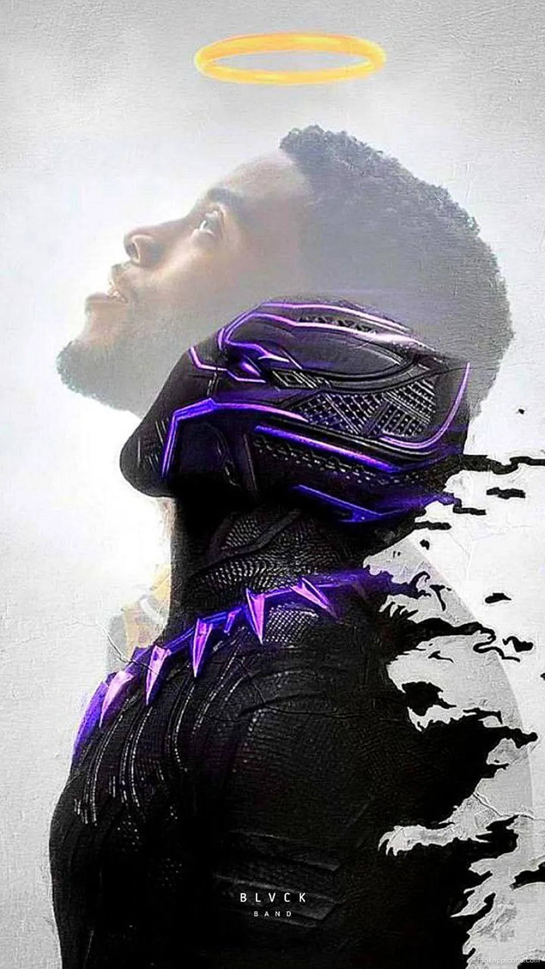 Purple Aura Black Panther Superhero Cartoon Wallpaper for Phone Purple Aura Black Panther Superhero Cartoon Wallpaper for Phone.