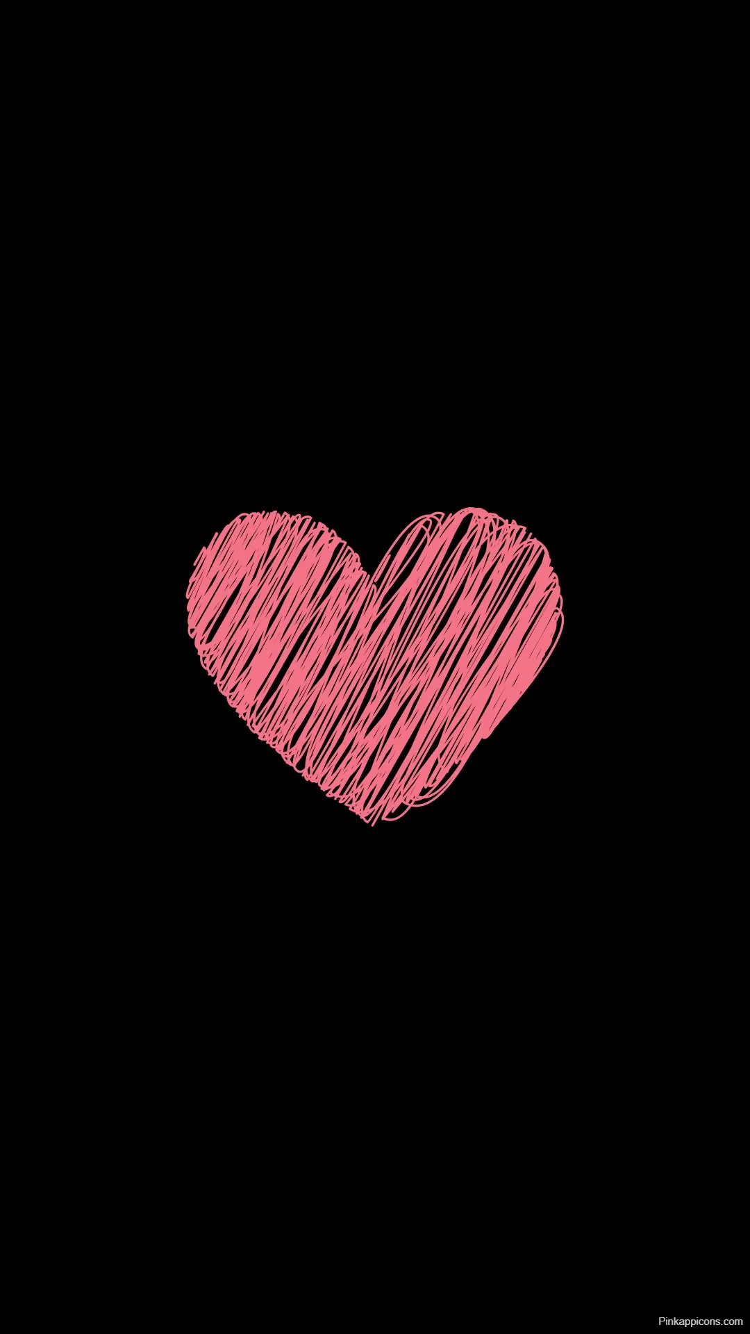 Scribbled Pink Heart Wallpaper Minimalist Dark Background Phone Wallpaper Scribbled Pink Heart Wallpaper Minimalist Dark Background Phone Wallpaper