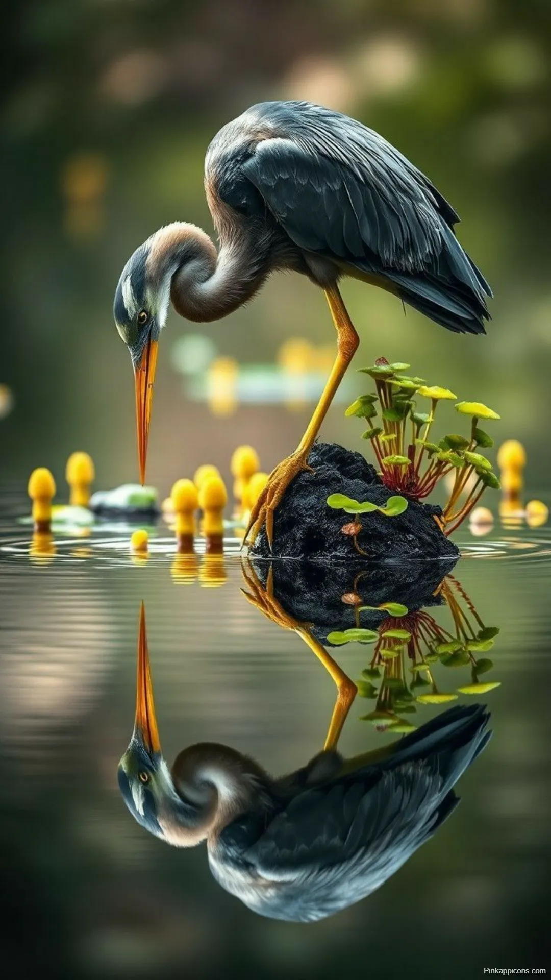 Stunning Bird Wallpaper Graceful Heron Hunting in a Pond Best Bird Wallpapers Stunning Bird Wallpaper Graceful Heron Hunting in a Pond – Best Bird Wallpapers