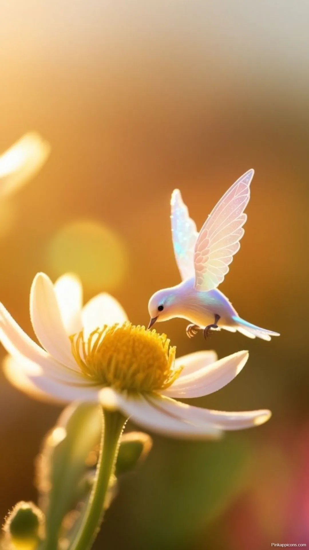 Stunning Bird Wallpaper Iridescent Hummingbird on Daisy with Golden Bokeh Best Bird Wallpapers Stunning Bird Wallpaper Iridescent Hummingbird on Daisy with Golden Bokeh – Best Bird Wallpapers