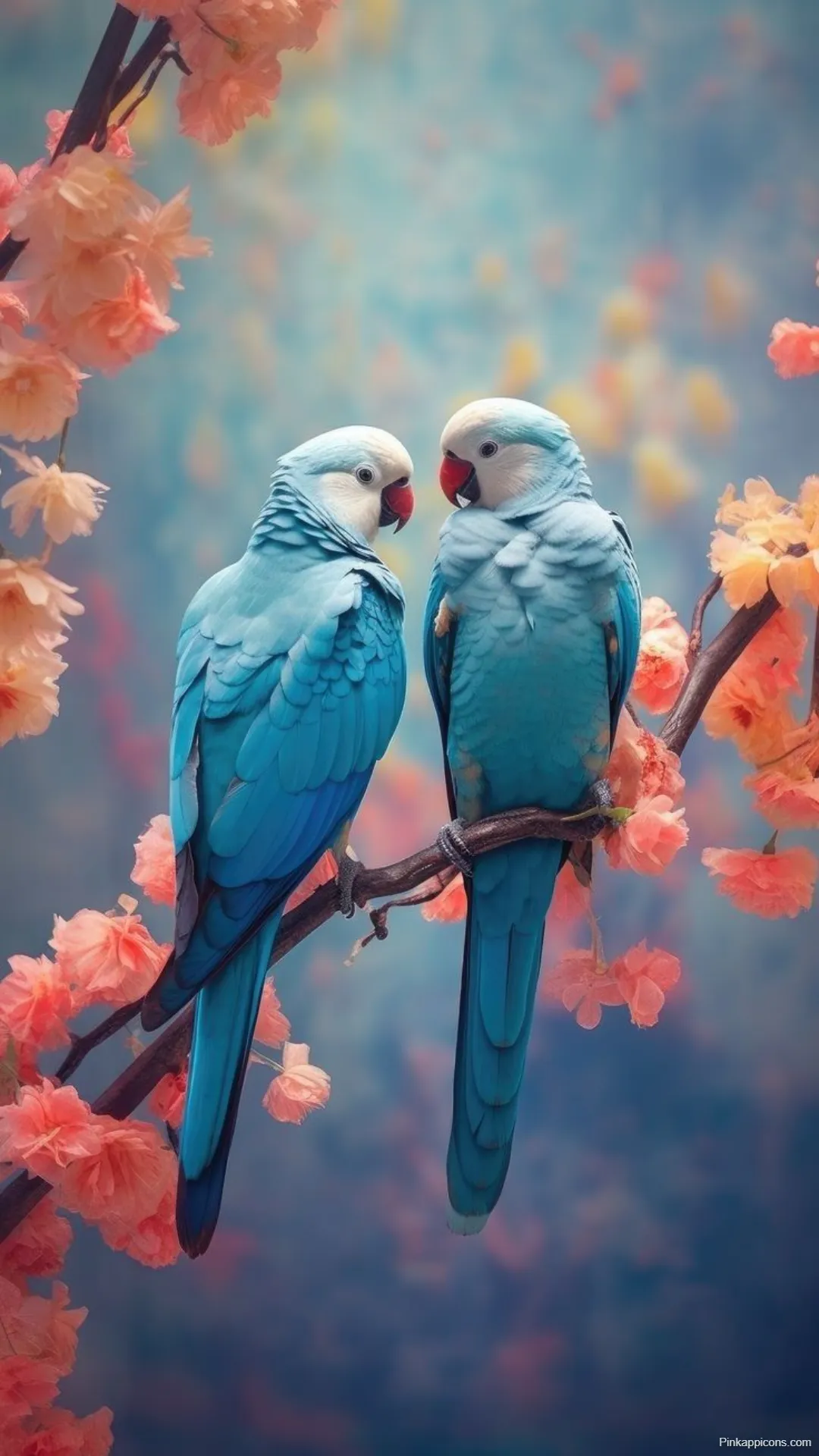 Stunning Bird Wallpaper Lovebirds Amidst Pink Flowers Best Bird Wallpapers Stunning Bird Wallpaper Lovebirds Amidst Pink Flowers – Best Bird Wallpapers
