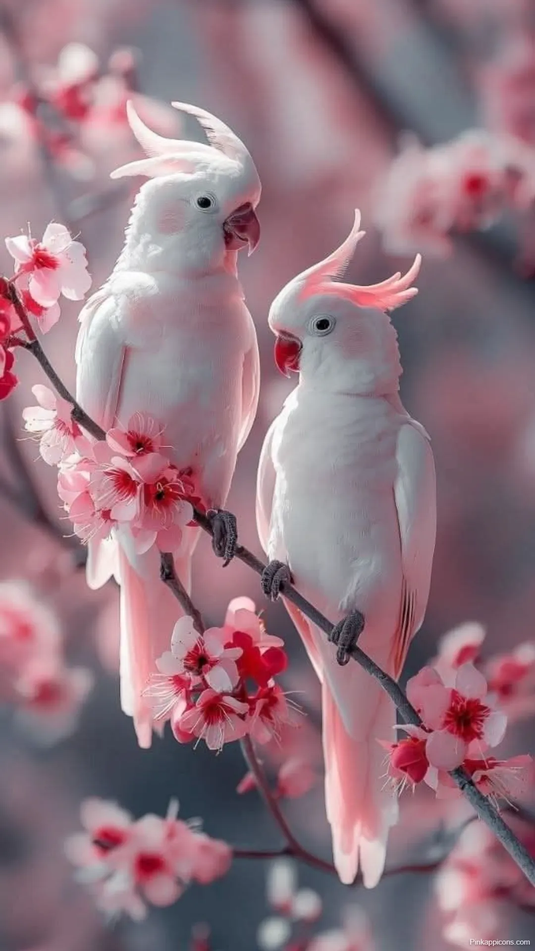 Stunning Bird Wallpaper Lovebirds Among Pink Flowers Best Bird Wallpapers Stunning Bird Wallpaper Lovebirds Among Pink Flowers – Best Bird Wallpapers