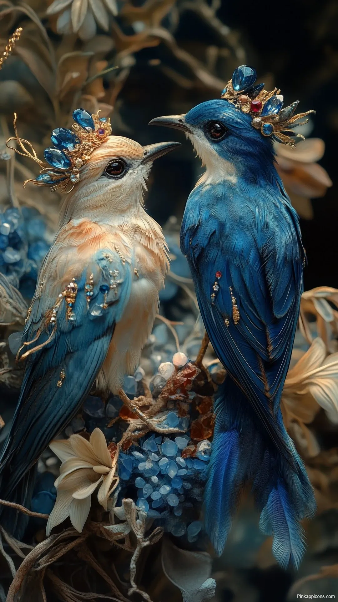 Stunning Bird Wallpaper Royal Avian Pair Adorned with Gems Best Bird Wallpapers Stunning Bird Wallpaper Royal Avian Pair Adorned with Gems – Best Bird Wallpapers