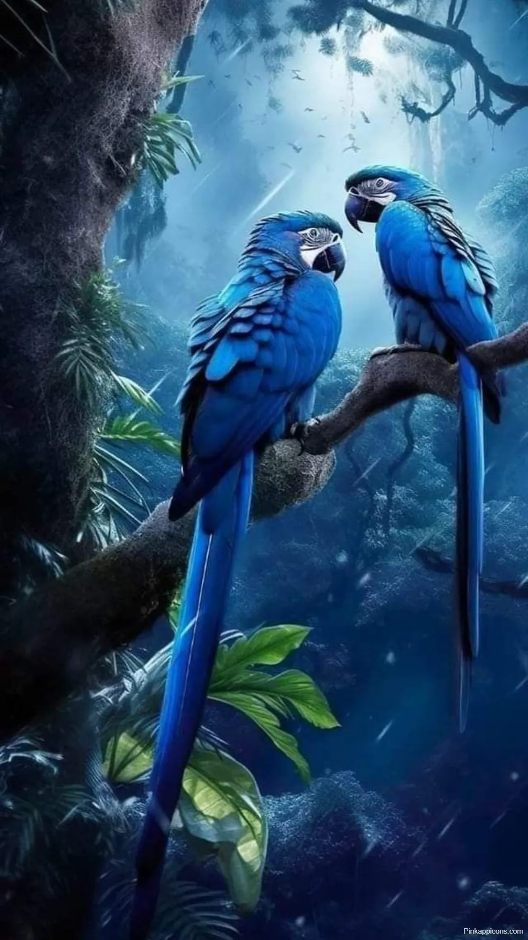 Stunning Bird Wallpaper Vibrant Blue Parrots in a Dreamy Woodland Best Bird Wallpapers Stunning Bird Wallpaper Vibrant Blue Parrots in a Dreamy Woodland – Best Bird Wallpapers