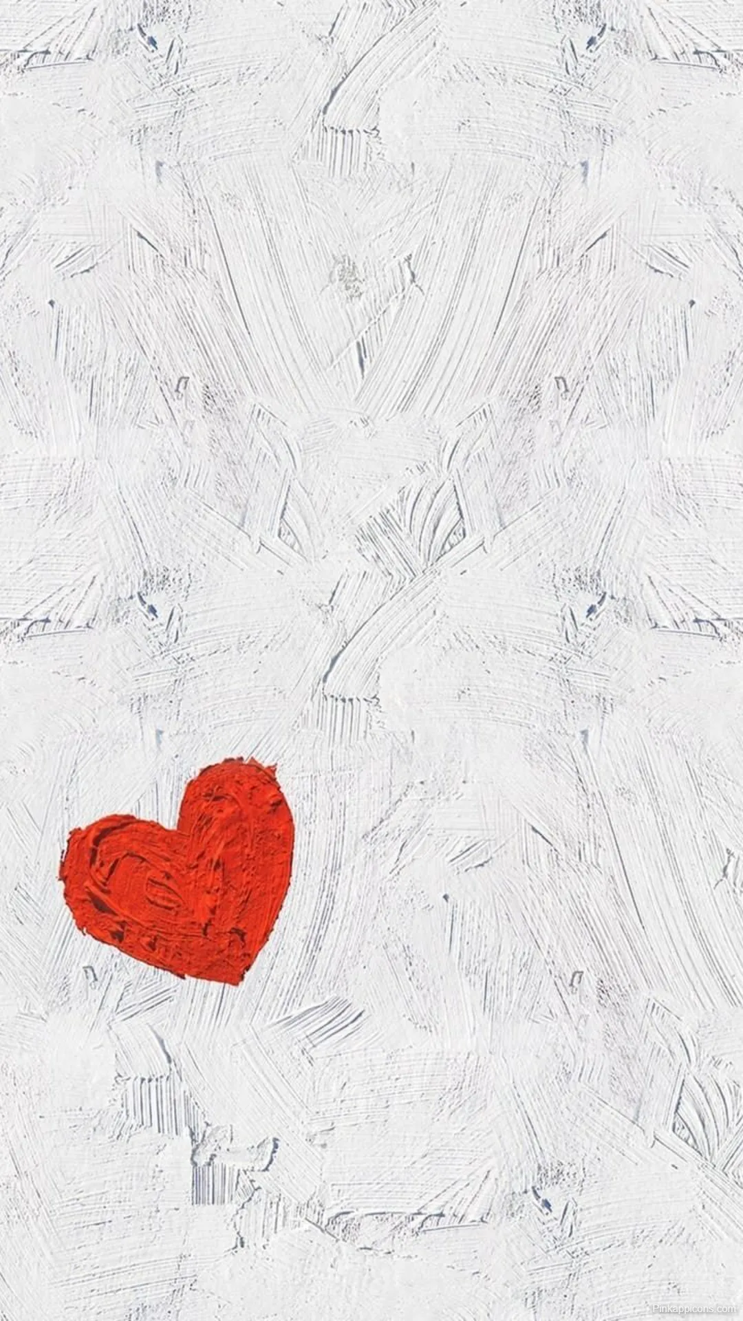 Textured Red Heart Wallpaper Painted on a White Canvas Wallpaper Textured Red Heart Wallpaper Painted on a White Canvas Wallpaper