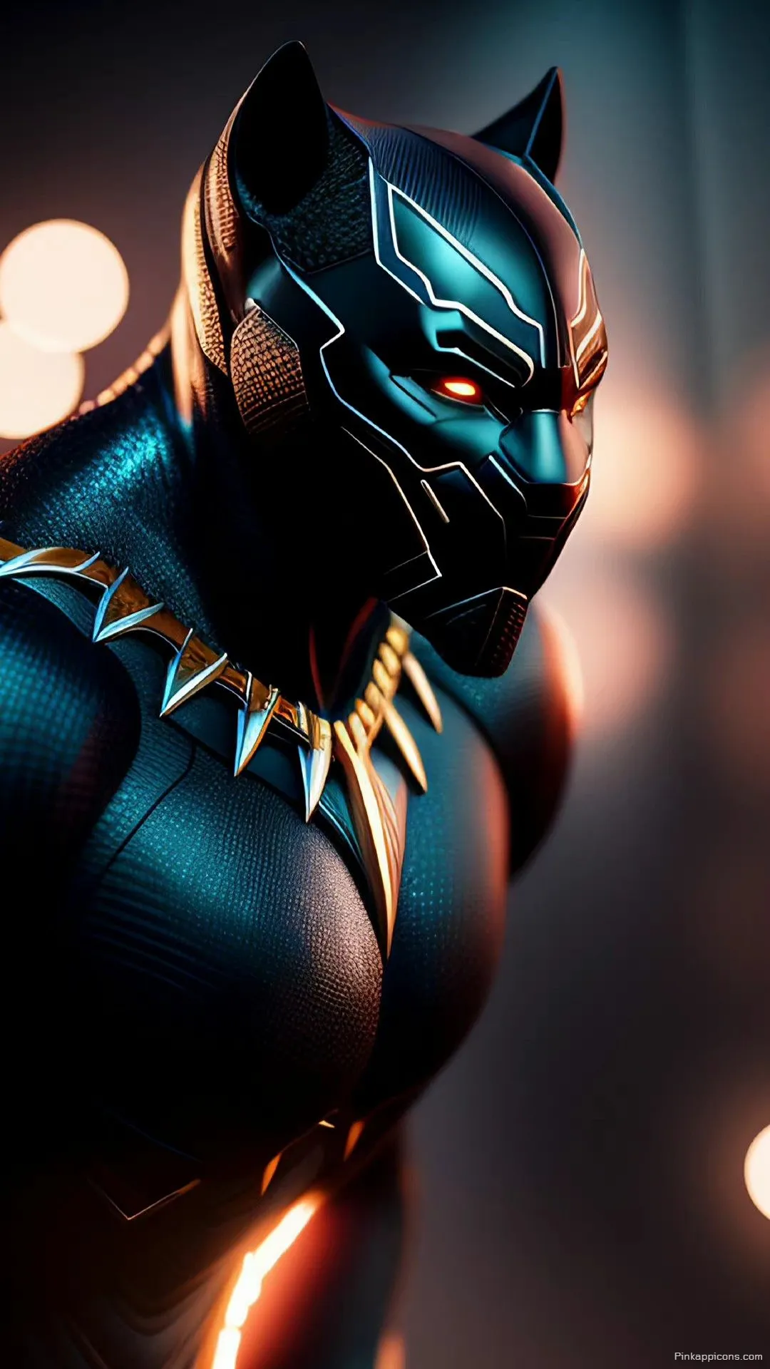 Vibrant Black Panther Glowing Eyes Cartoon Wallpaper for iPhone Vibrant Black Panther Glowing Eyes Cartoon Wallpaper for iPhone.