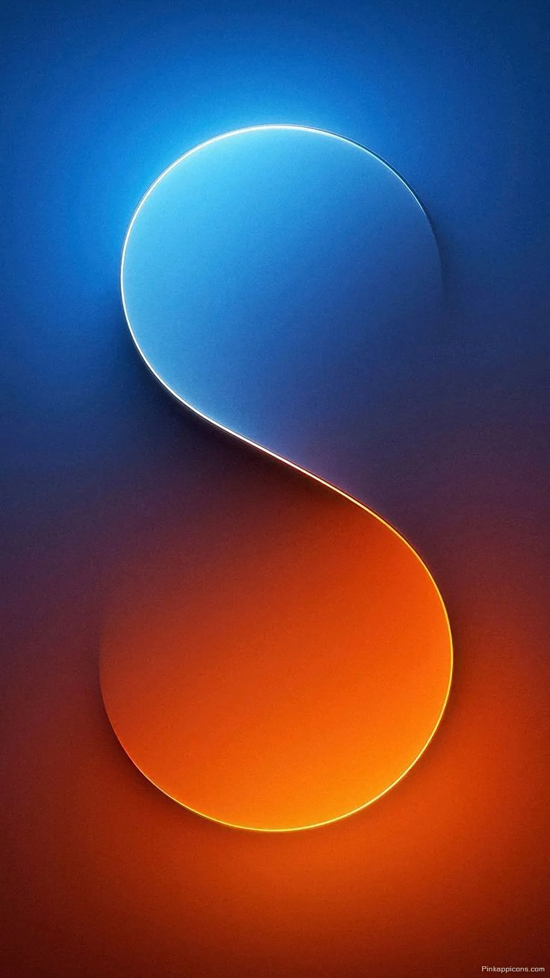 Vibrant Blue Orange S Shape Samsung Wallpaper for Phone Vibrant Blue Orange S-Shape Samsung Wallpaper for Phone