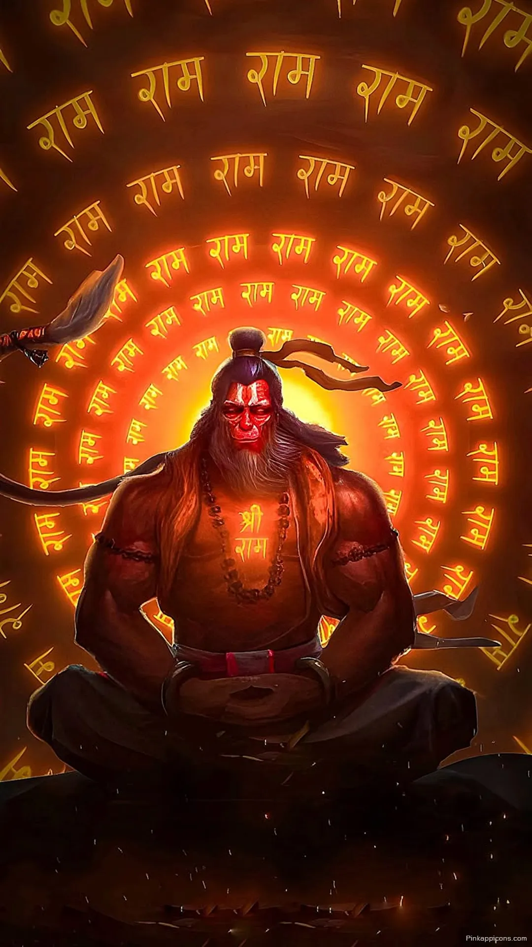 iPhone Hanuman Wallpaper Meditating Lord Hanuman Phone Background iPhone Hanuman Wallpaper Meditating Lord Hanuman Phone Background