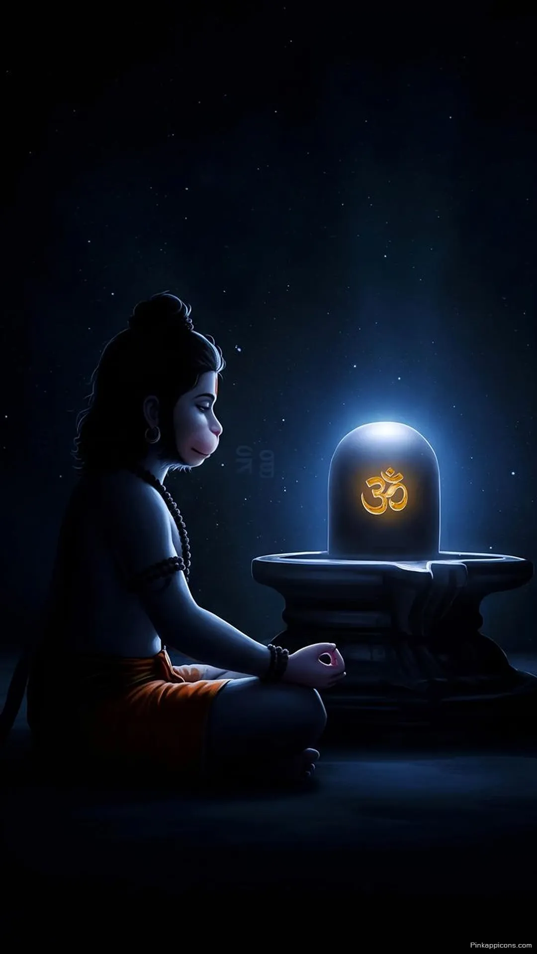 iPhone Hanuman Wallpaper Young Lord Meditating on Shiva Lingam iPhone Hanuman Wallpaper Young Lord Meditating on Shiva Lingam