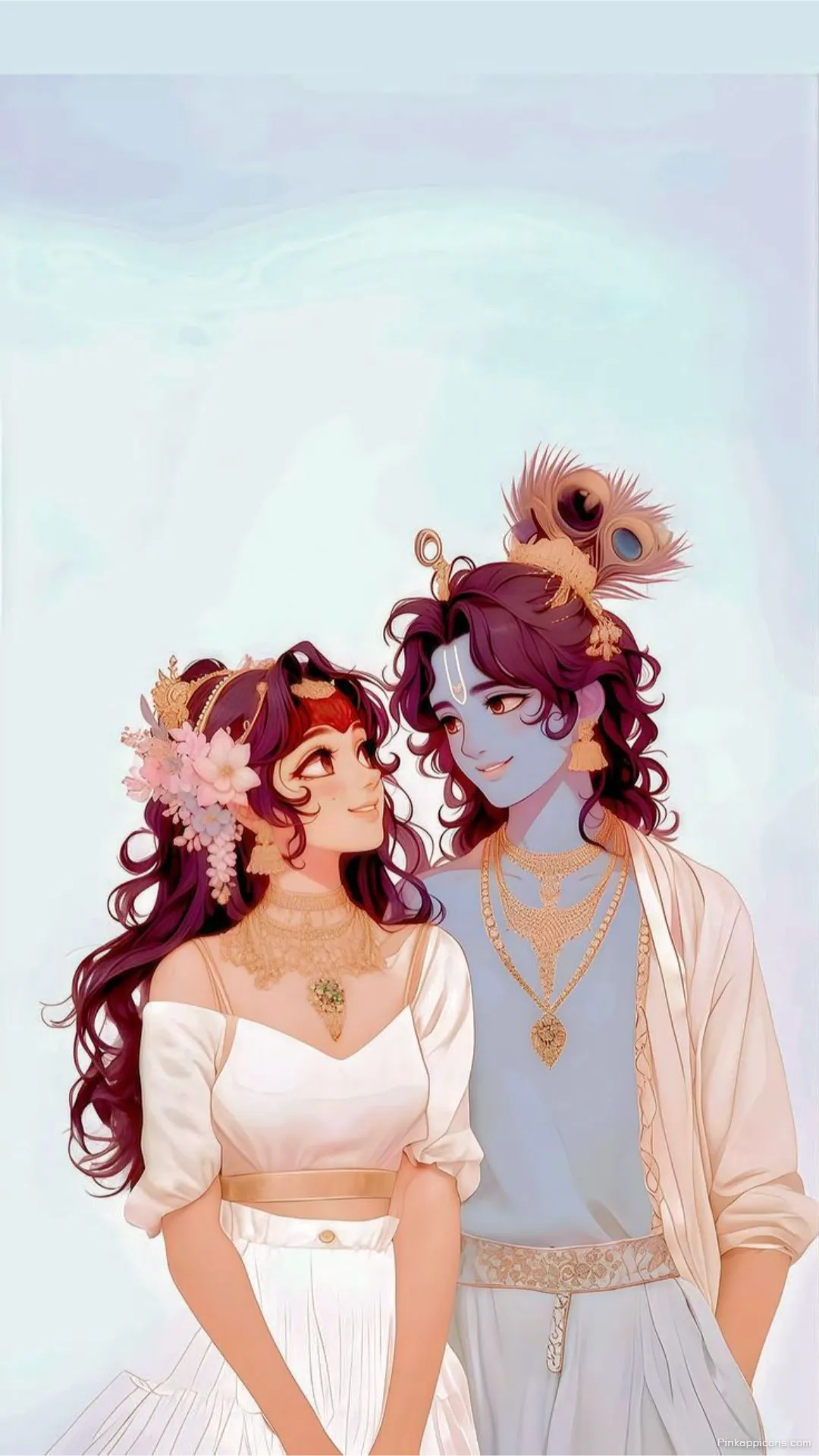 A Loving Gaze Between the Divine Couple Free Radha Krishna HD Wallpaper A Loving Gaze Between the Divine Couple Free Radha Krishna HD Wallpaper.