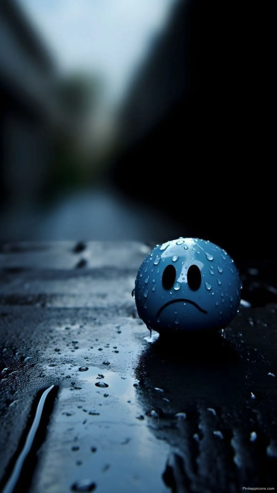 A Sad Wallpaper for Your Phone A Lonely Emoji Covered in Tears and Rain A Sad Wallpaper for Your Phone A Lonely Emoji Covered in Tears and Rain