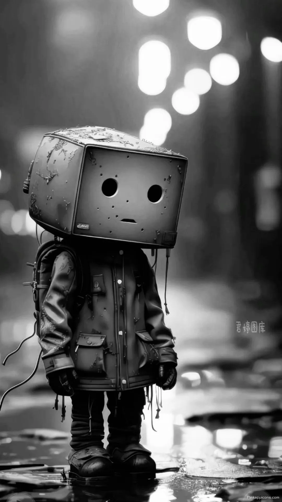 A Sad Wallpaper of an Abandoned Robot Looking for Purpose and Connection A Sad Wallpaper of an Abandoned Robot Looking for Purpose and Connection