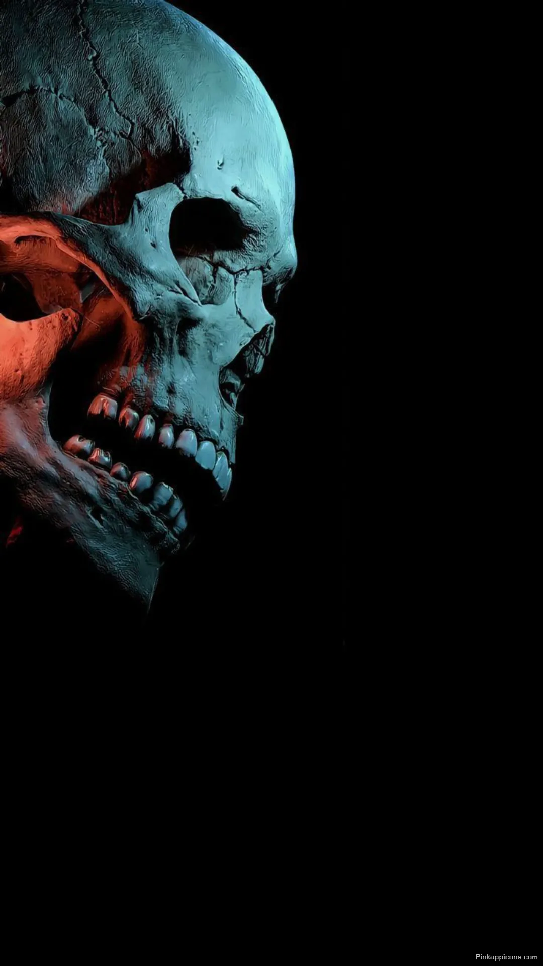 A Skull Wallpaper Depicting a Grim and Macabre Skeleton in the Shadows A Skull Wallpaper Depicting a Grim and Macabre Skeleton in the Shadows