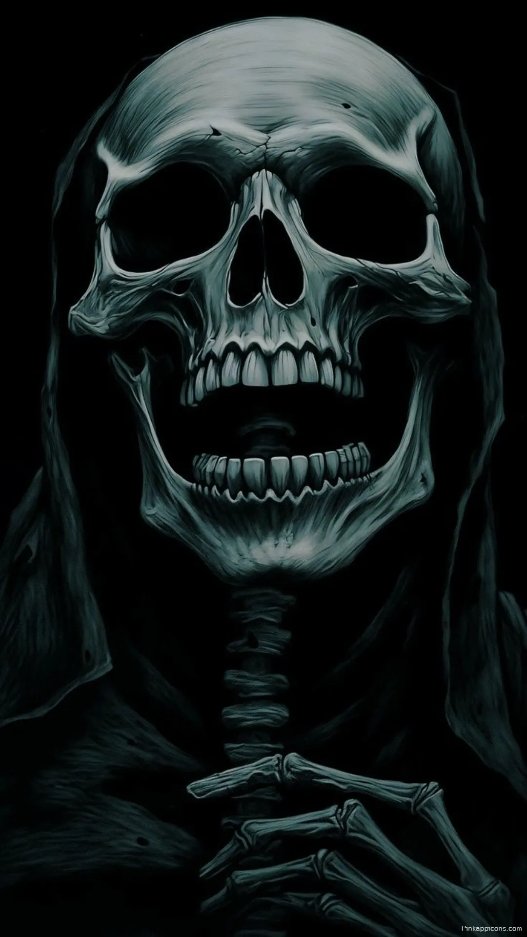 A Skull Wallpaper Depicting the Macabre Beauty of Death in a Dark Setting A Skull Wallpaper Depicting the Macabre Beauty of Death in a Dark Setting