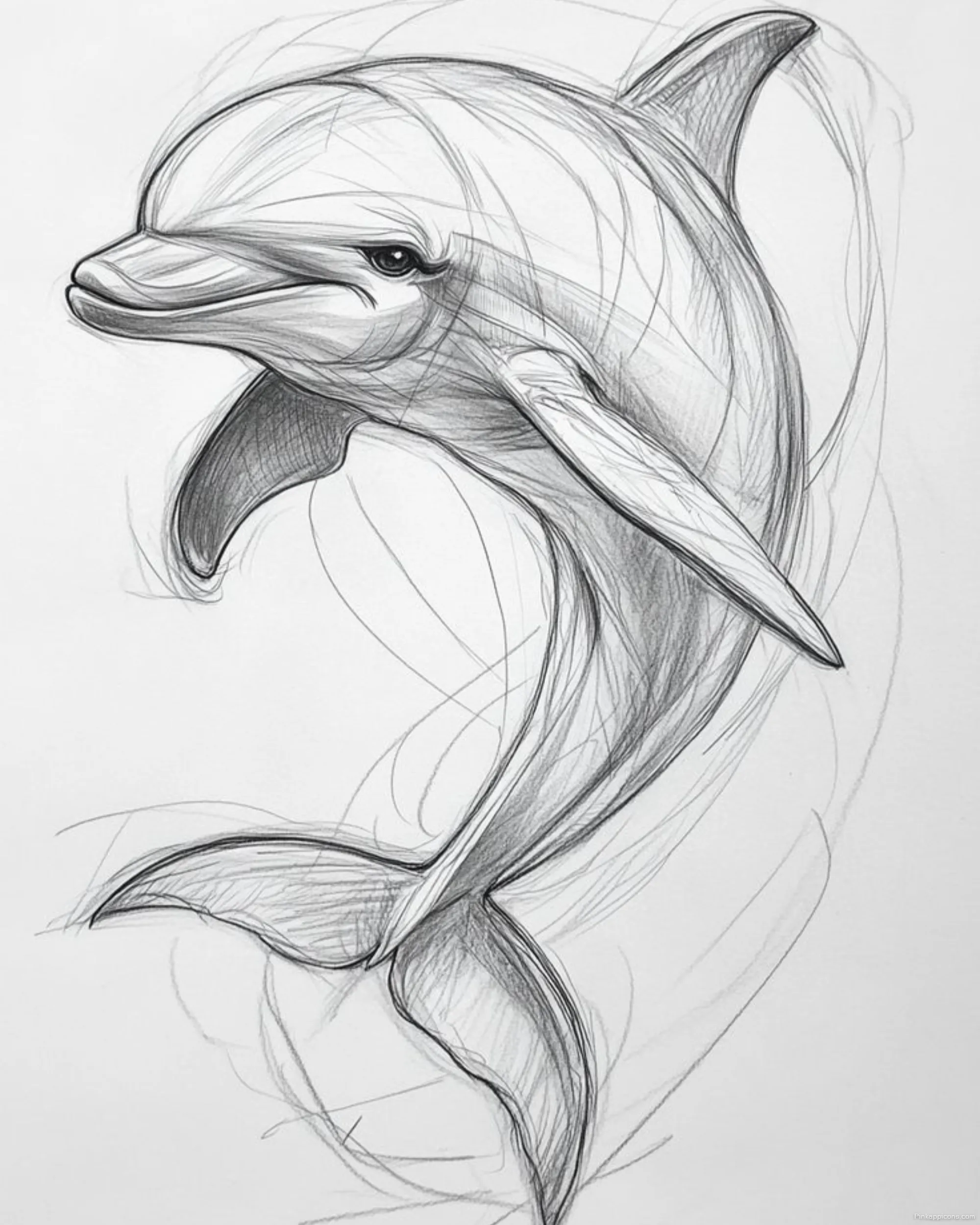 Advanced Dolphin Drawing Ideas with Shading Advanced Dolphin Drawing Ideas with Shading