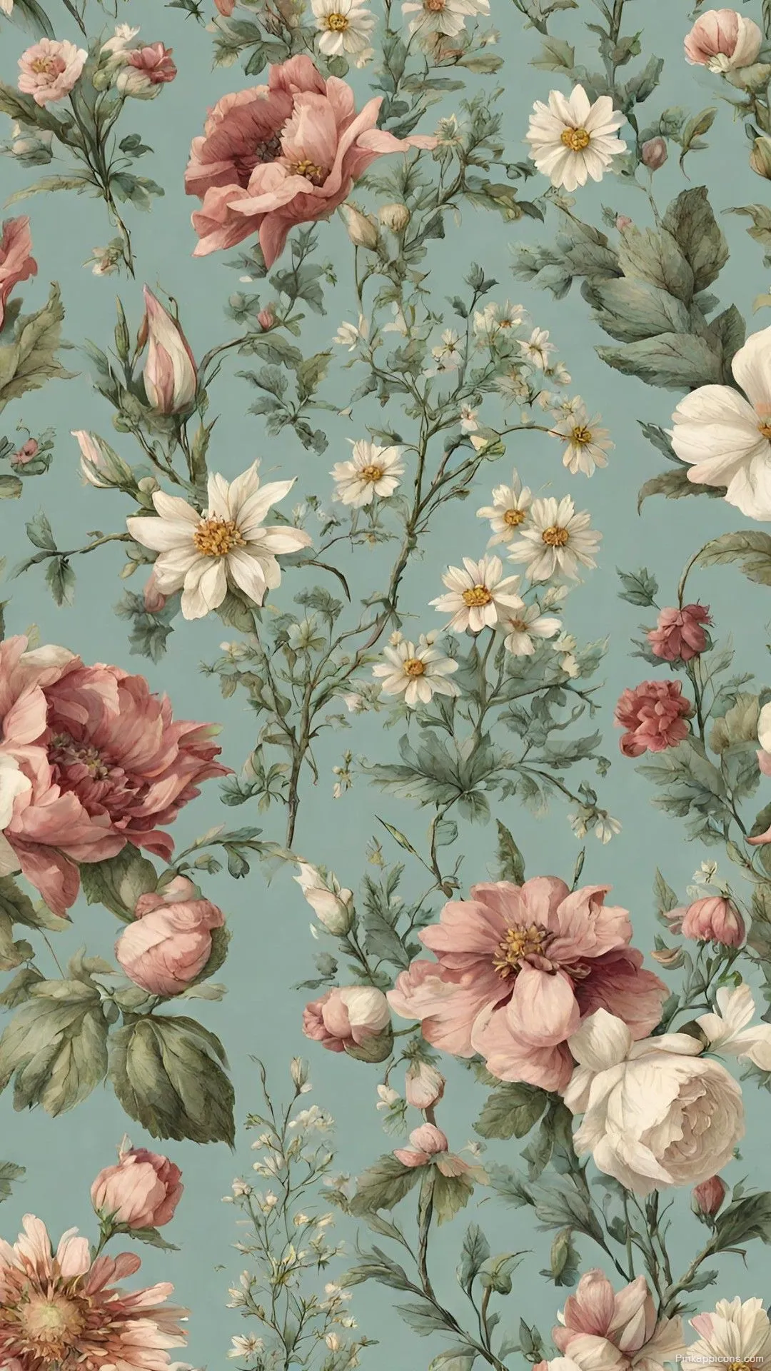Aesthetic Floral Wallpaper with Pastel Flowers Aesthetic Floral Wallpaper with Pastel Flowers