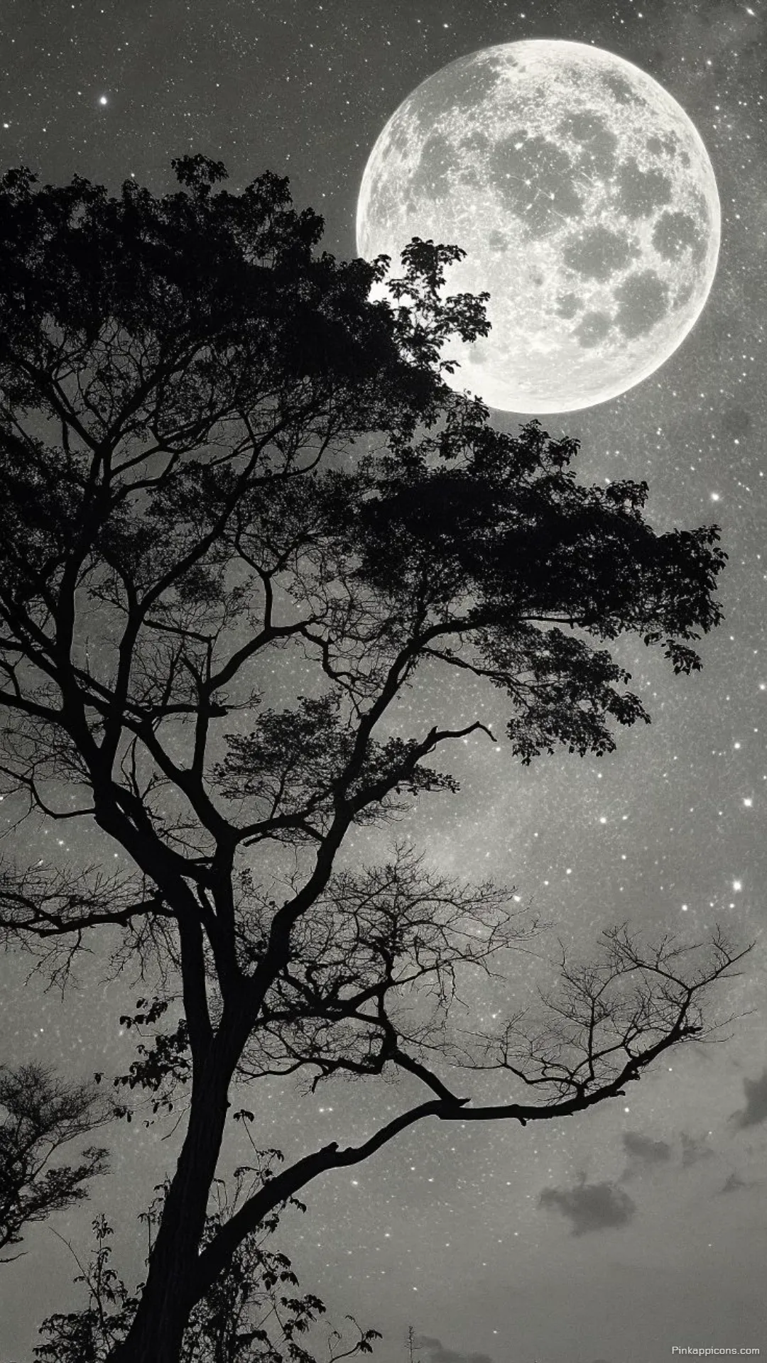 Aesthetic Star Wallpaper A Hauntingly Beautiful Night Sky with a Full Moon for Phones Aesthetic Star Wallpaper A Hauntingly Beautiful Night Sky with a Full Moon for Phones
