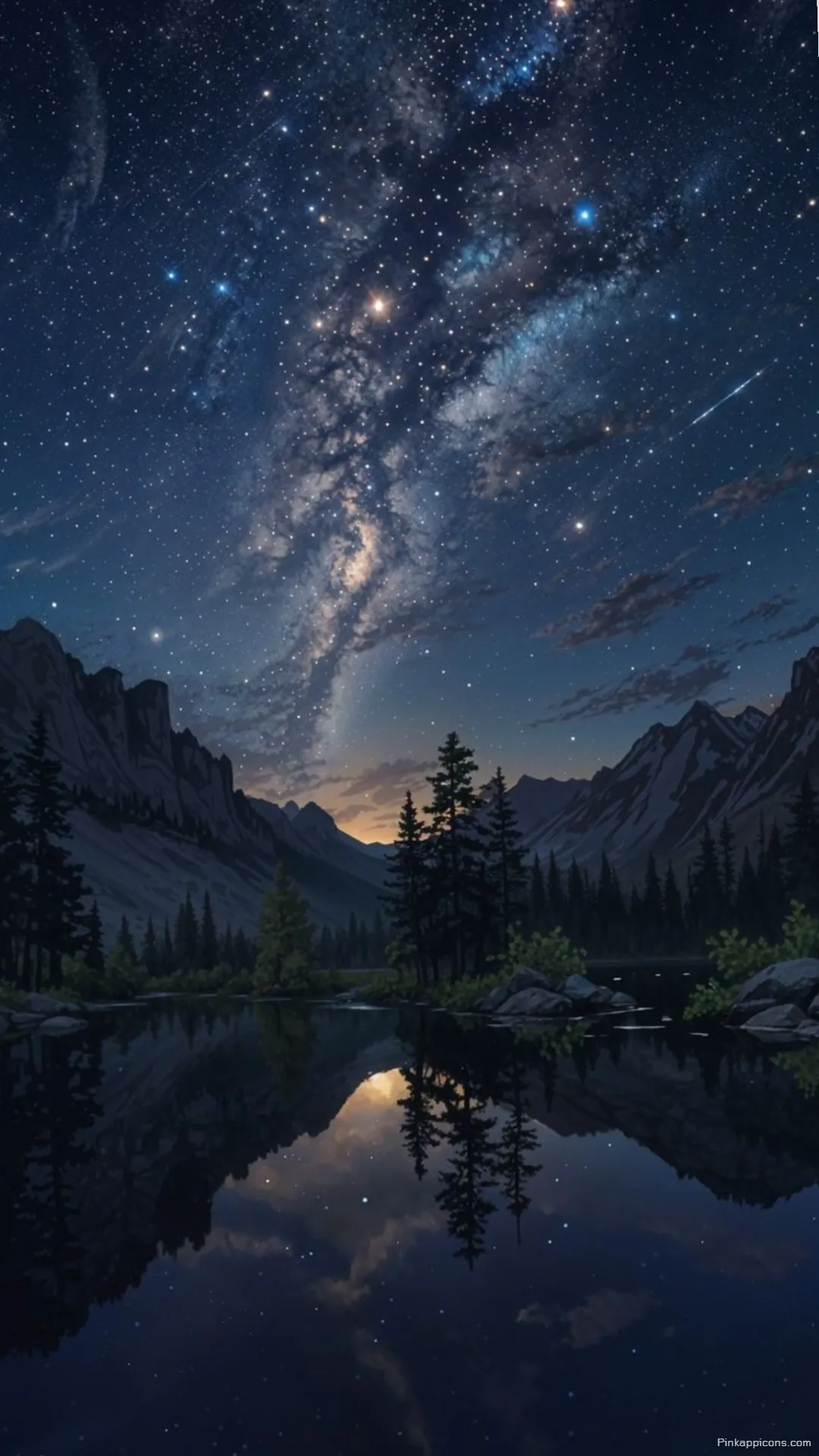 Aesthetic Star Wallpaper A Majestic Mountain and Cosmic Reflection for Your Phone Wallpaper Aesthetic Star Wallpaper A Majestic Mountain and Cosmic Reflection for Your Phone Wallpaper