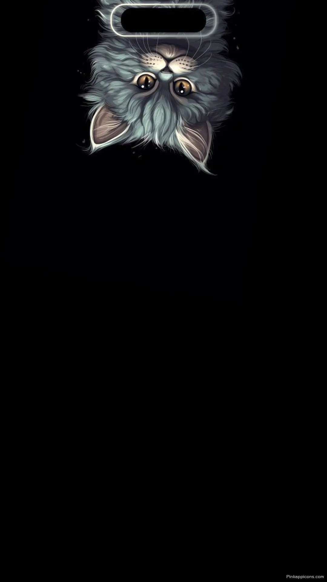 Amazing iPhone Wallpaper A creative shot of a fluffy cat peering from the notch perfect for your phone wallpaper Amazing iPhone Wallpaper A creative shot of a fluffy cat peering from the notch, perfect for your phone wallpaper.