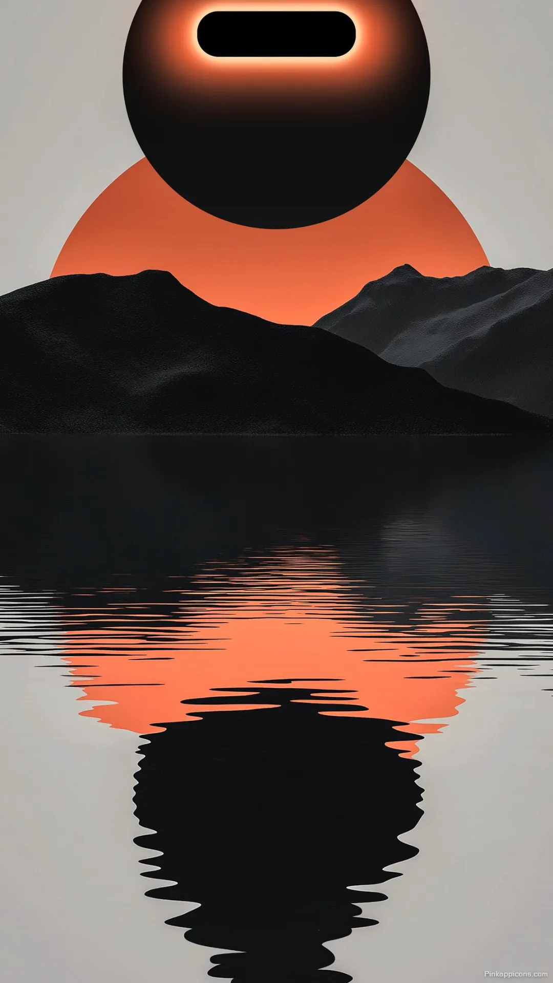 Amazing iPhone Wallpaper A striking abstract landscape with a glowing dynamic island and a bright orange sun perfect for your phone wallpaper Amazing iPhone Wallpaper A striking abstract landscape with a glowing dynamic island and a bright orange sun, perfect for your phone wallpaper.