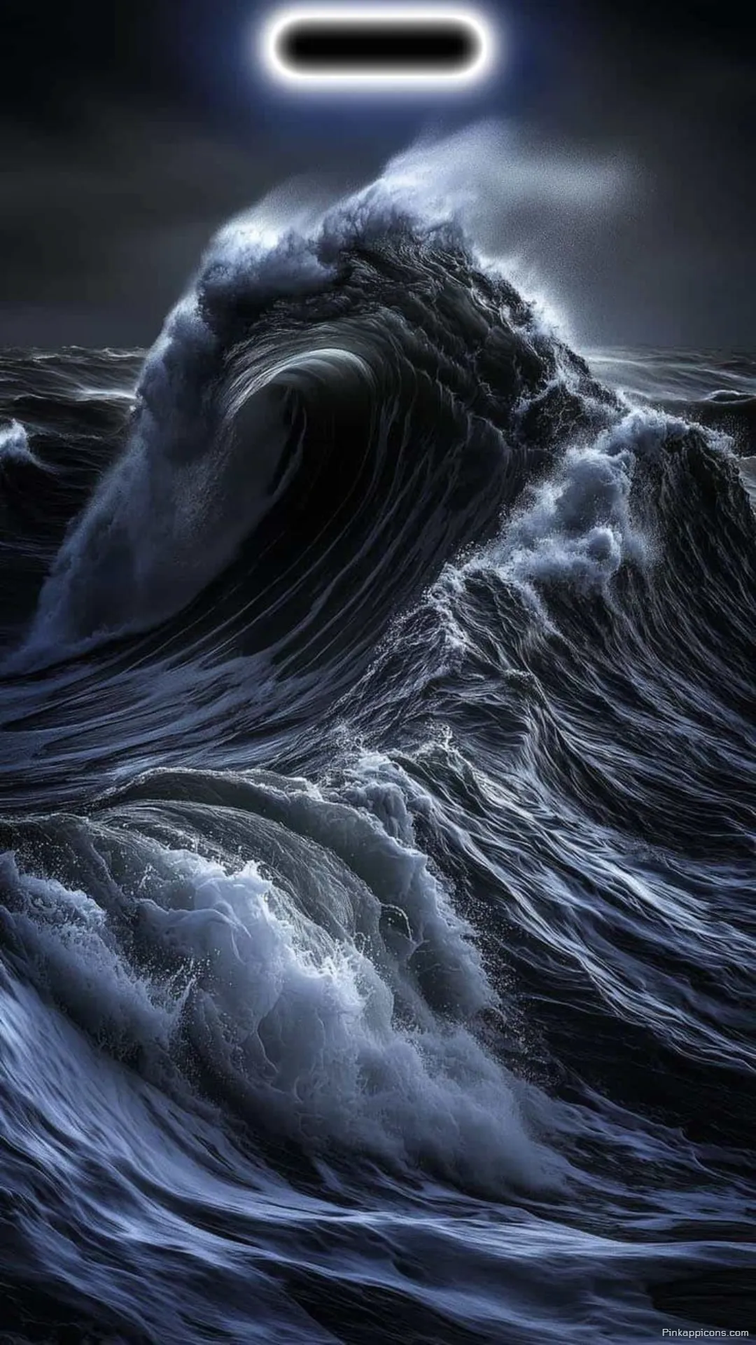 Amazing iPhone Wallpaper A striking photo of a giant wave with a glowing dynamic island perfect for your phone wallpaper Amazing iPhone Wallpaper A striking photo of a giant wave with a glowing dynamic island, perfect for your phone wallpaper.