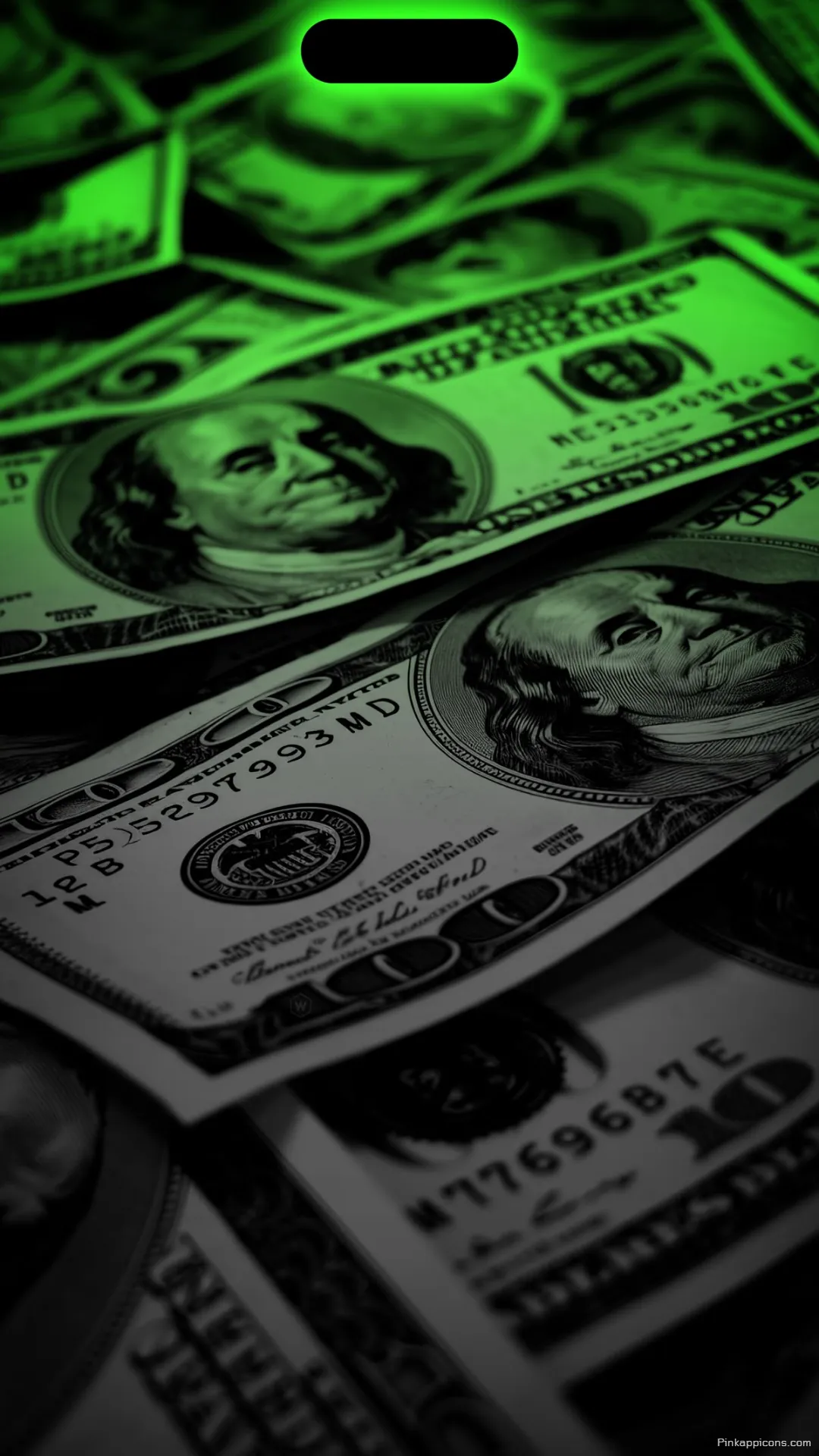 Amazing iPhone Wallpaper A striking photo of dollar bills with a glowing dynamic island perfect for your phone wallpaper Amazing iPhone Wallpaper A striking photo of dollar bills with a glowing dynamic island, perfect for your phone wallpaper.