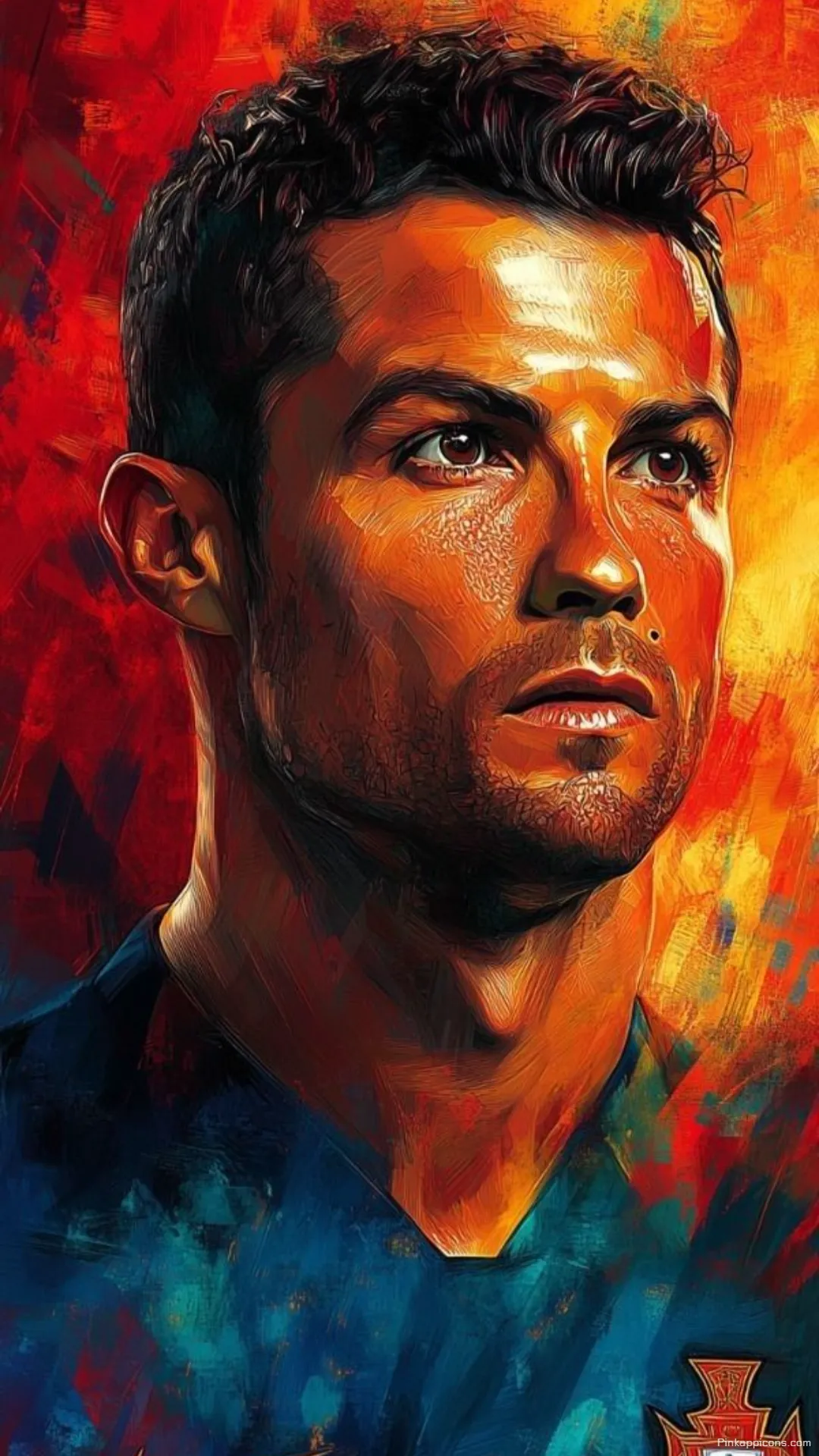 Artistic Football Wallpaper for Phone Cristiano Ronaldo in Portugal Kit Artistic Football Wallpaper for Phone Cristiano Ronaldo in Portugal Kit