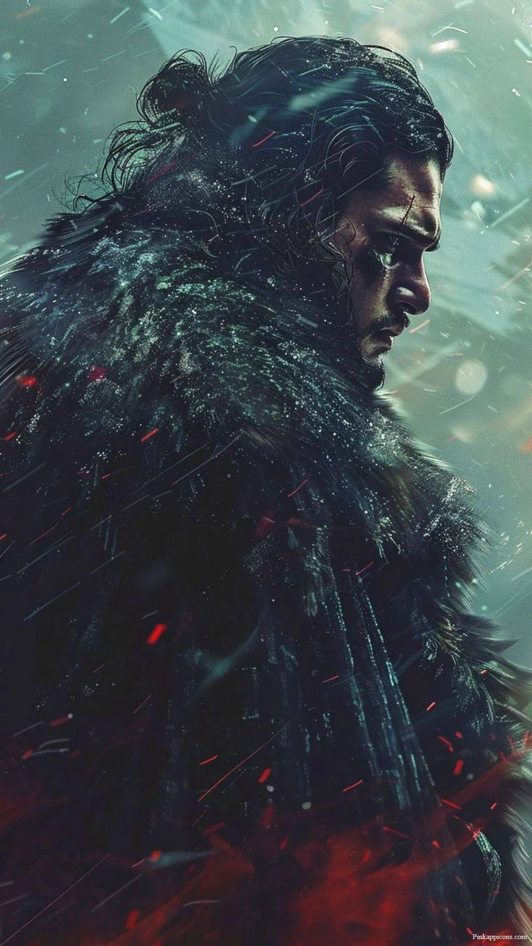 Battle Worn Jon Snow in a Storm of Embers Epic Game of Thrones Wallpaper Battle-Worn Jon Snow in a Storm of Embers Epic Game of Thrones Wallpaper.