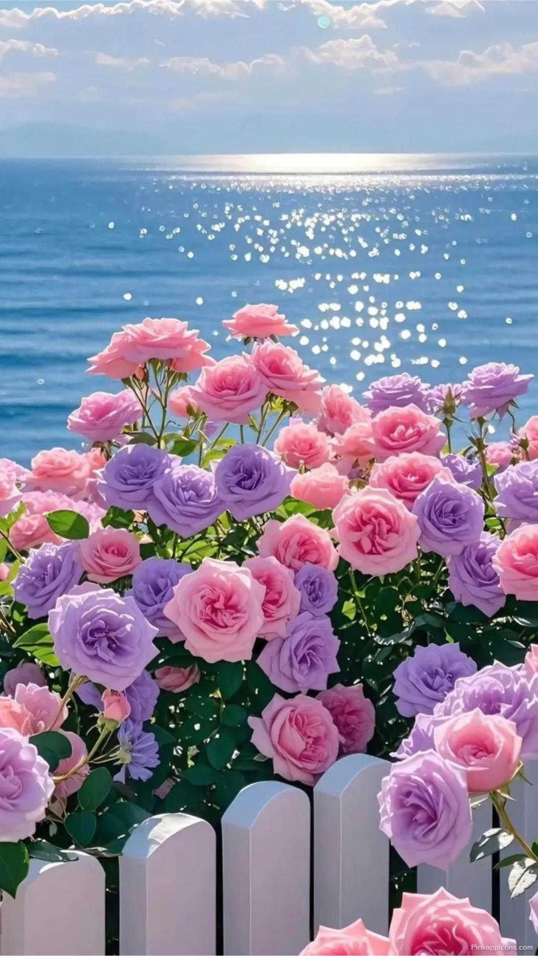 Beautiful Spring Wallpaper with Sea View Beautiful Spring Wallpaper with Sea View