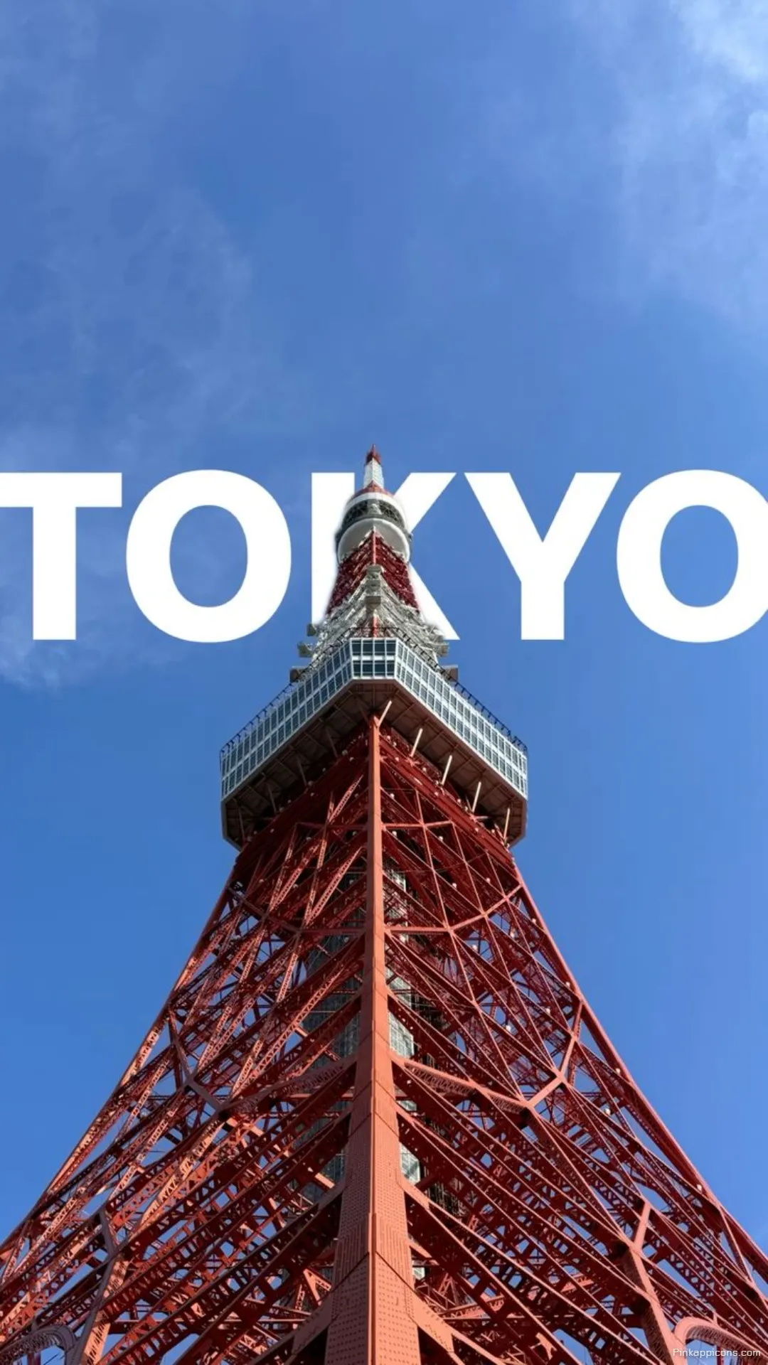 Bold TOKYO text overlays the majestic Tower creating a modern and vibrant Tokyo wallpaper for your mobile device Bold TOKYO text overlays the majestic Tower, creating a modern and vibrant Tokyo wallpaper for your mobile device