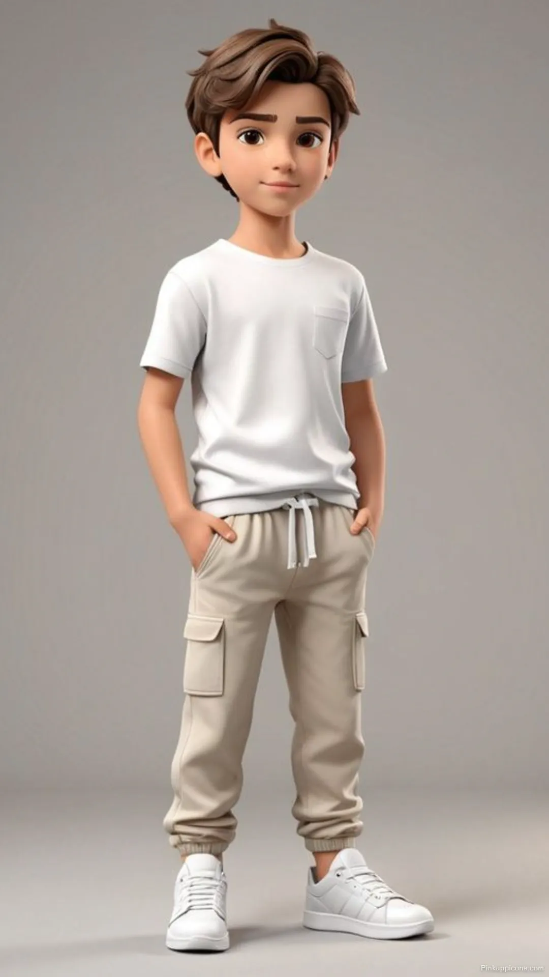Boys Wallpaper HD Adorable 3D Character Boy in a White T Shirt and Cargo Pants Boys Wallpaper HD Adorable 3D Character Boy in a White T-Shirt and Cargo Pants