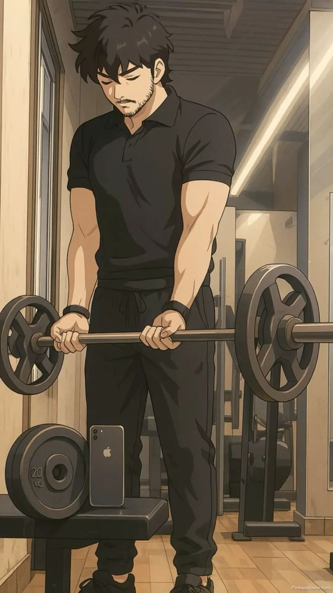 Boys Wallpaper HD Muscular Anime Boy Lifting Weights in a Gym Phone Wallpaper Boys Wallpaper HD Muscular Anime Boy Lifting Weights in a Gym Phone Wallpaper