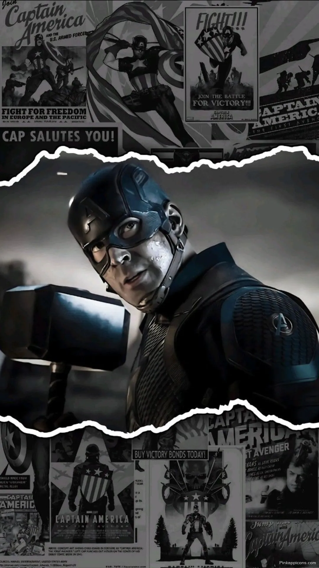 Captain America Mjolnir Dark Aesthetic Wallpaper Iconic Hero Monochrome Phone Background Captain America Mjolnir Dark Aesthetic Wallpaper Iconic Hero Monochrome Phone Background.