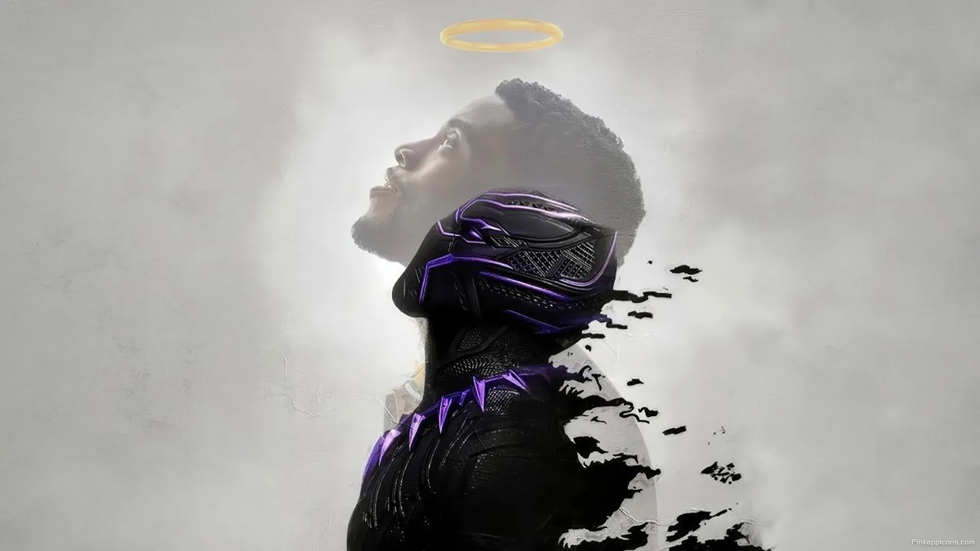 Chadwick Boseman Black Panther Tribute 8K Wallpaper for PC Haloed Hero with Fading Vibranium Suit Chadwick Boseman Black Panther Tribute 8K Wallpaper for PC Haloed Hero with Fading Vibranium Suit