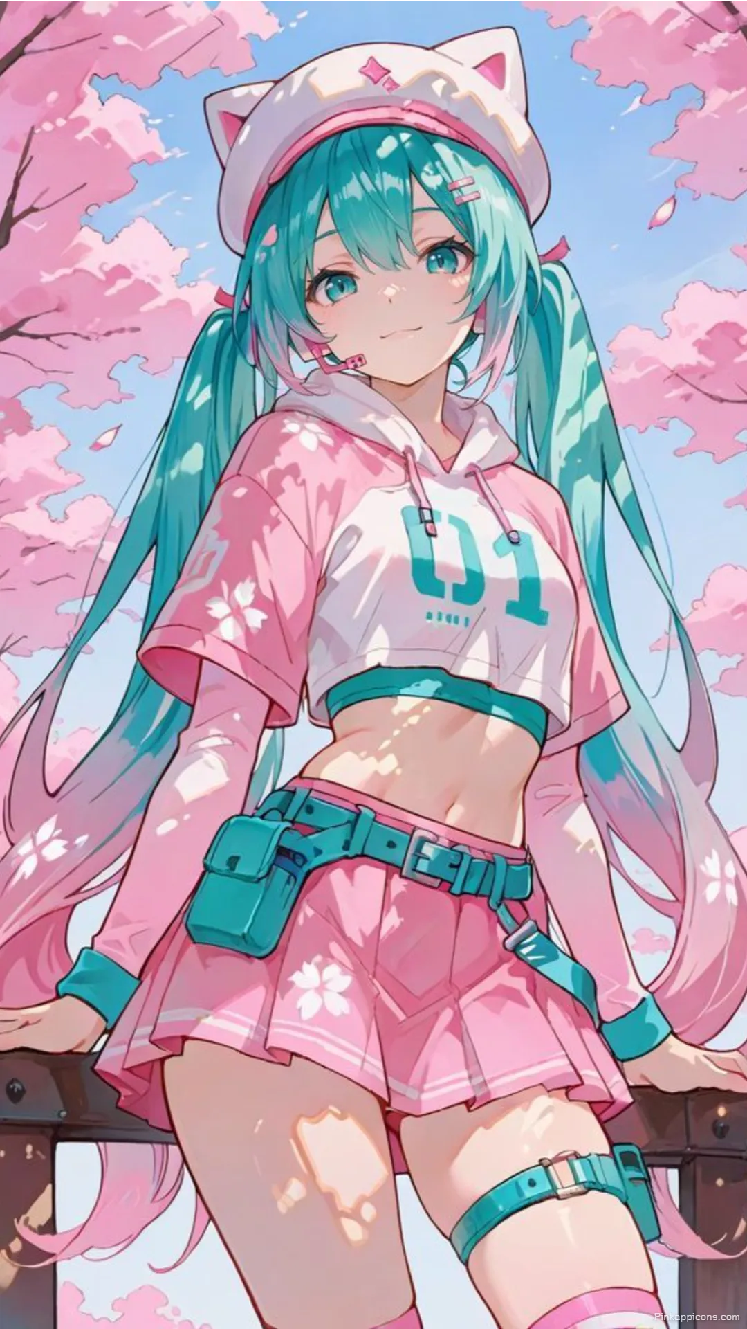 Cherry Blossom Miku Wallpaper Pink Aesthetic Phone Background Cherry Blossom Miku Wallpaper Pink Aesthetic Phone Background