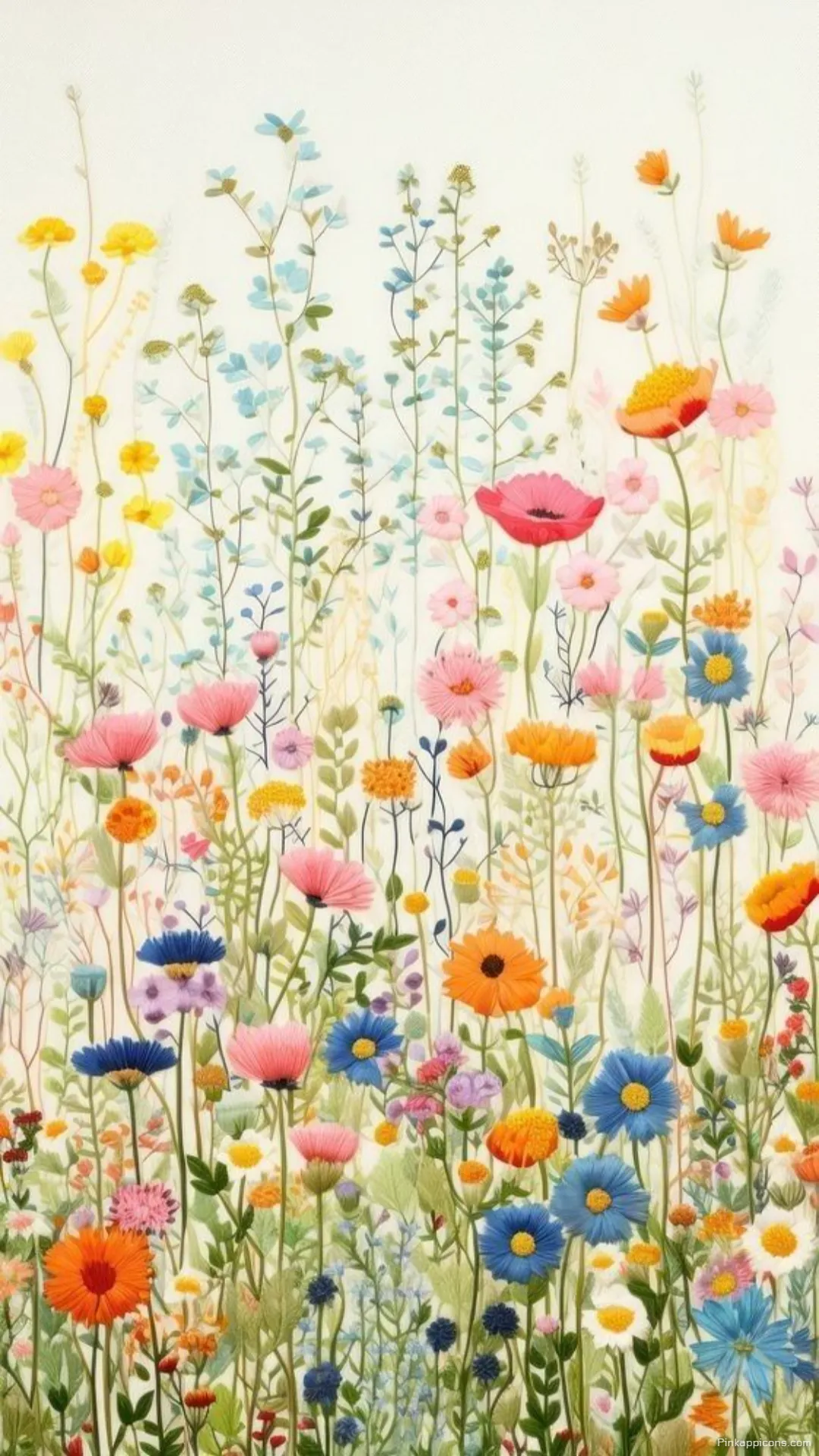 Colorful Floral Wallpaper for Mobile Background Colorful Floral Wallpaper for Mobile Background