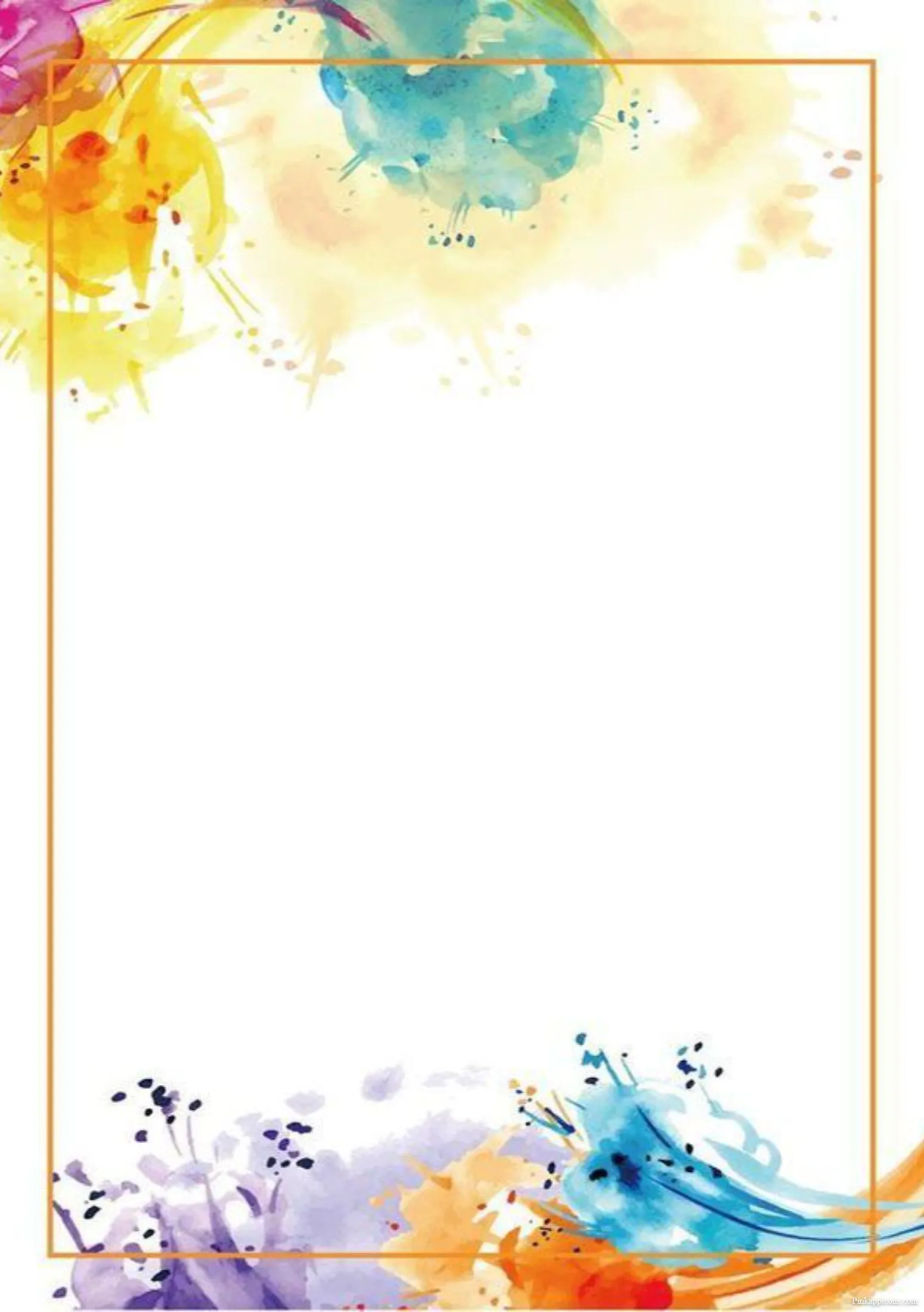 Colorful Paint Gold Frame Artistic Border Design Ideas for Invitations Colorful Paint & Gold Frame Artistic Border Design Ideas for Invitations.